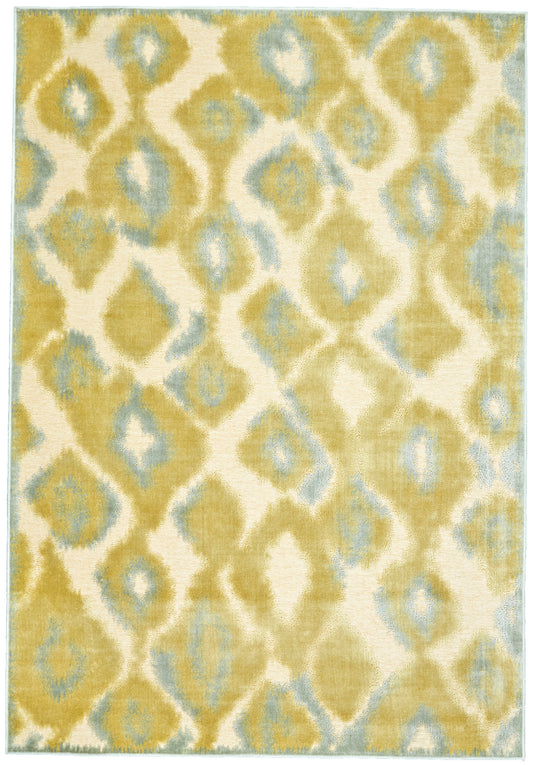 Saphir Mah Modern/Casual/Bohemian & Eclectic Abstract/Argyle Gold/Tan/Gray - Feizy Rug