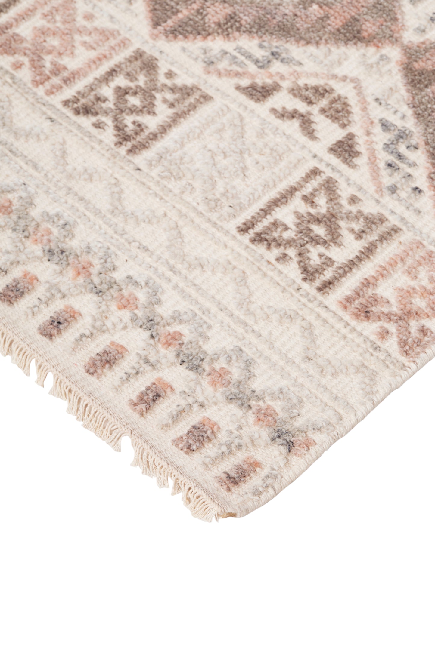 Payton Transitional/Farmhouse/Scandinavian Diamond/Trellis & Lattice Gray/Ivory/Pink - Feizy Rug