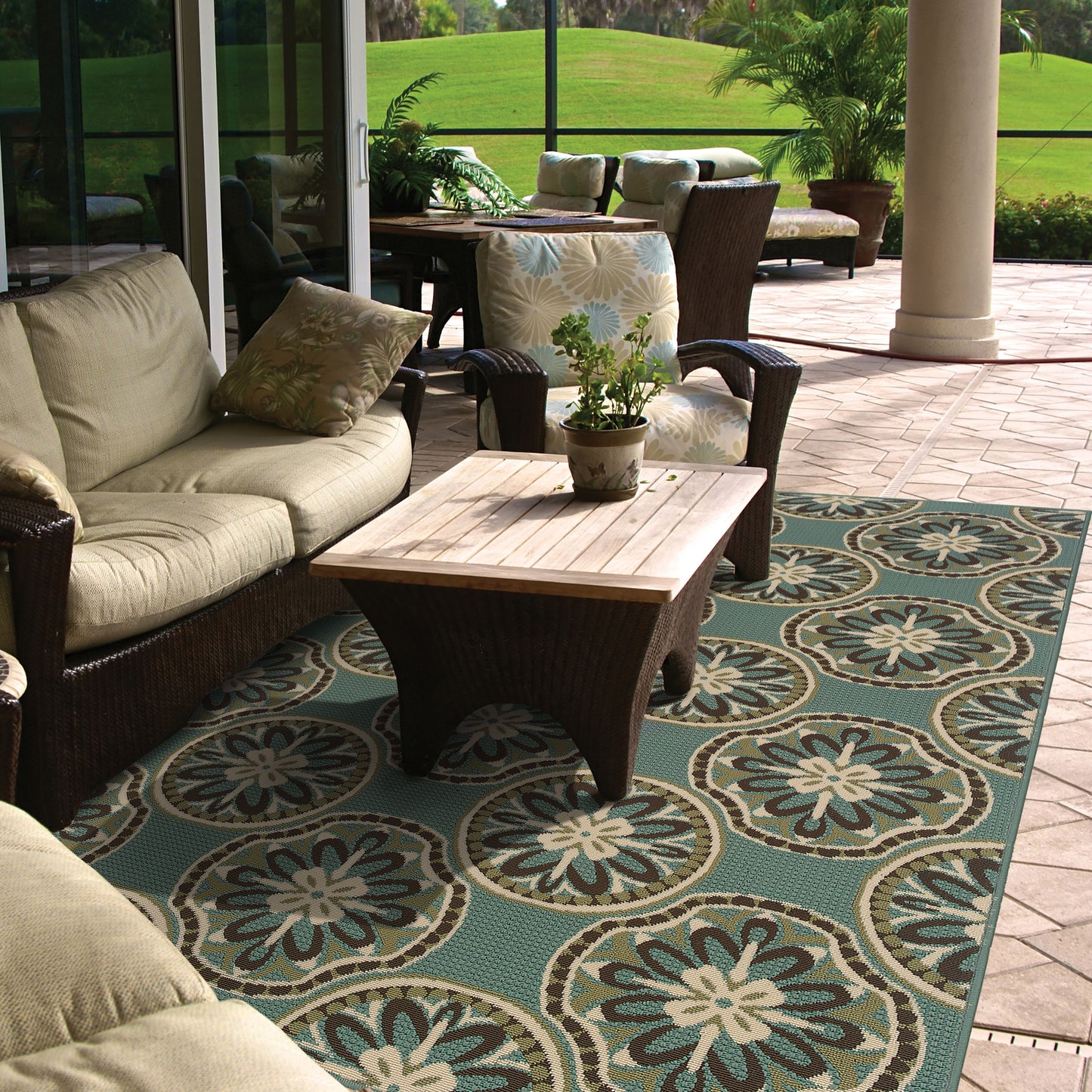 MONTEGO 8323L Blue Rug - ORIENTAL WEAVERS
