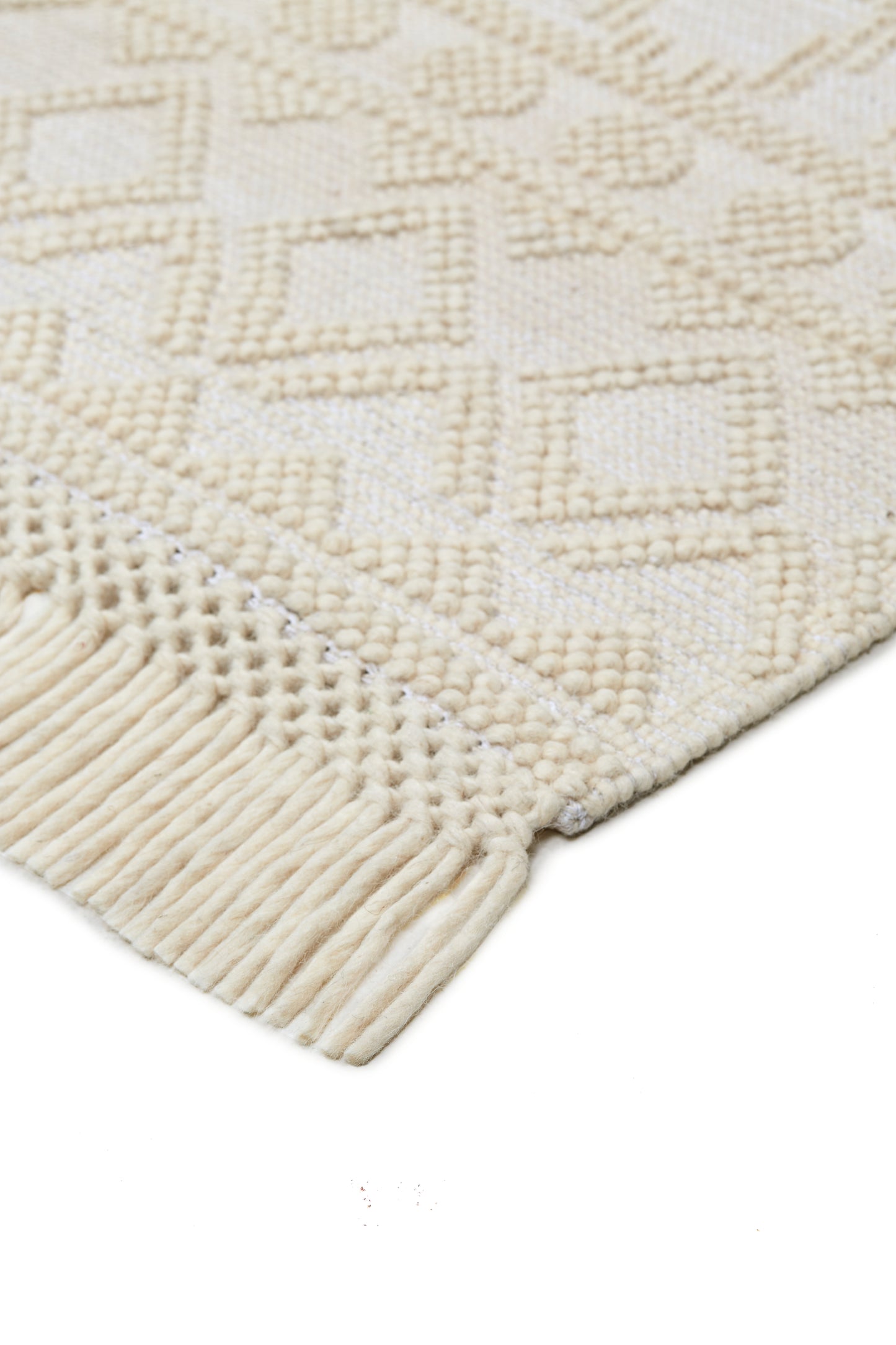 Phoenix Transitional/Farmhouse/Scandinavian Diamond/Trellis & Lattice Ivory/Tan - Feizy Rug