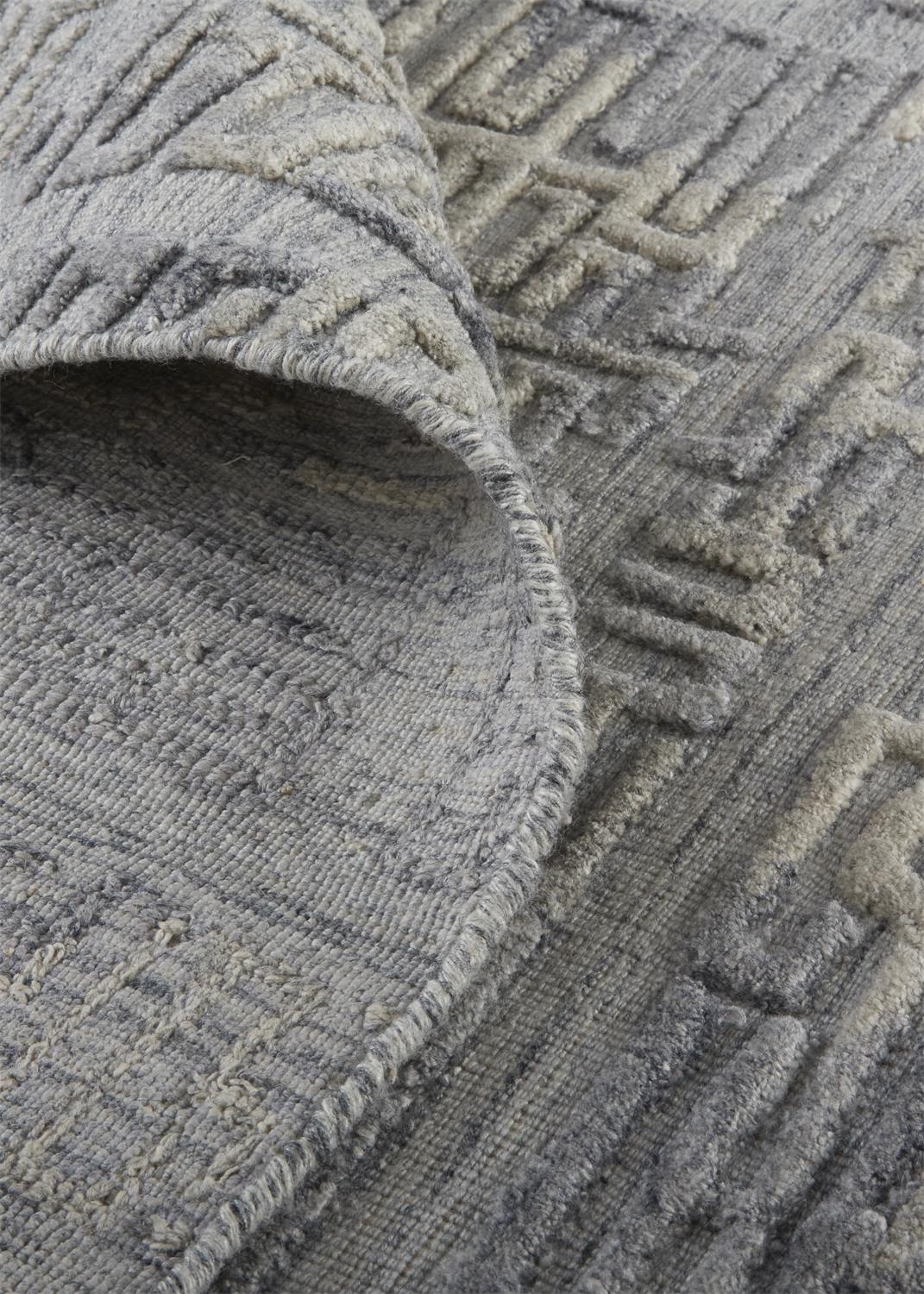 Elias Modern/Casual Abstract/Geometric Gray/Ivory - Feizy Rug