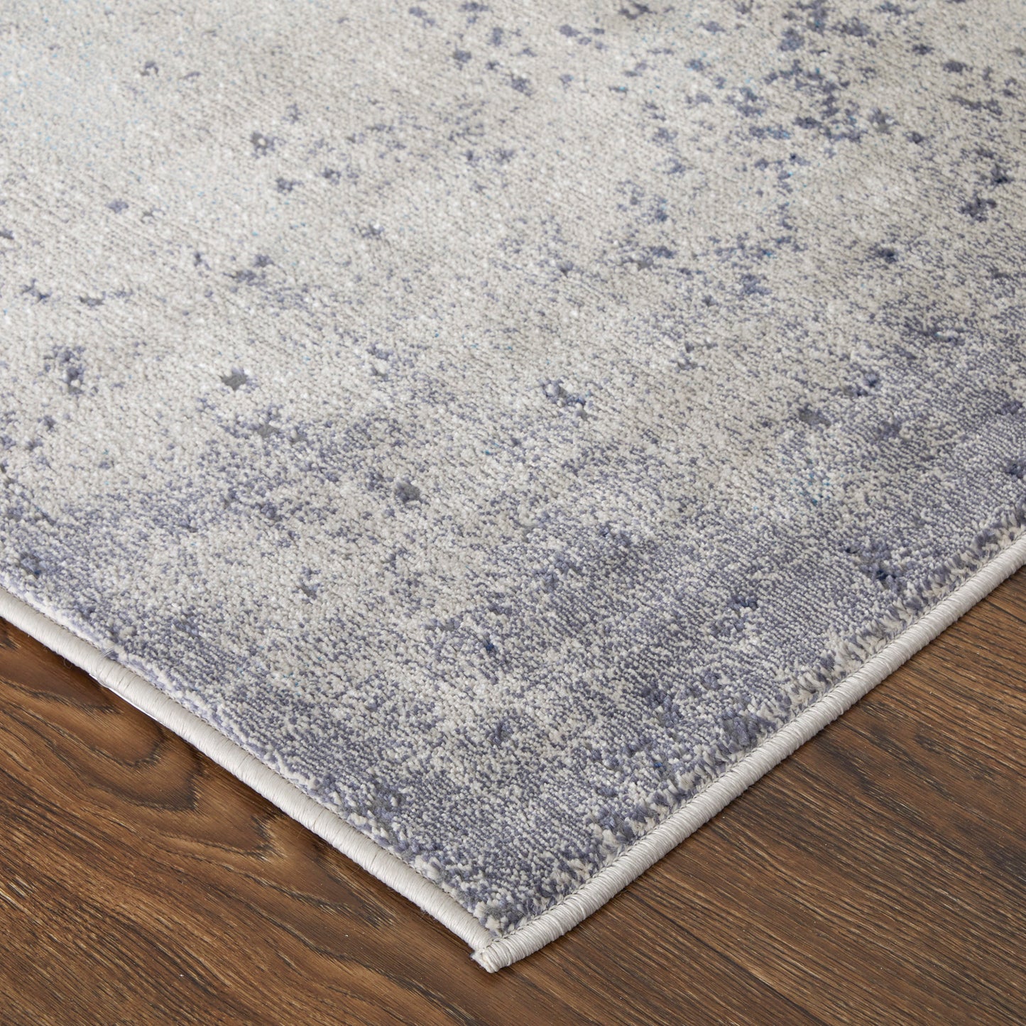 Astra Transitional/Industrial/Casual Abstract/Watercolor Blue/Ivory - Feizy Rug