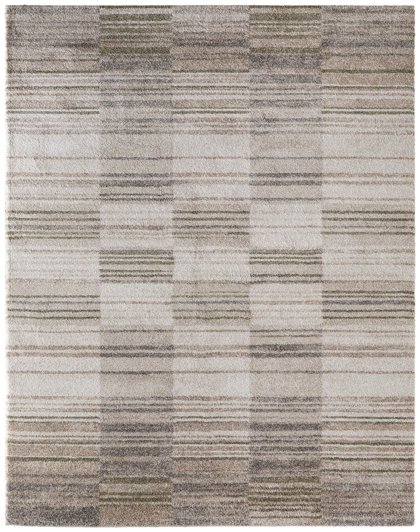 Richmond Modern/Global Geometric/Stripes Ivory/Gray/Tan - Feizy Rug