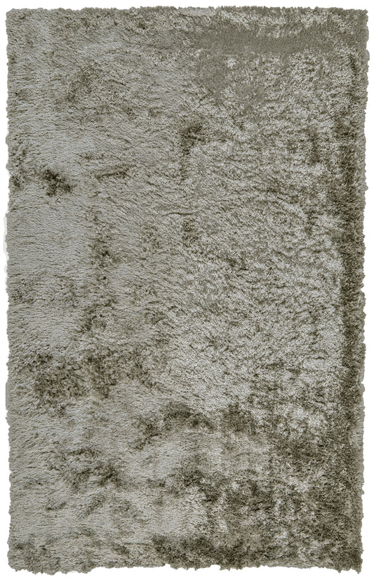 Blunham Modern/Luxury & Glam Solid Green/Gray - Feizy Rug
