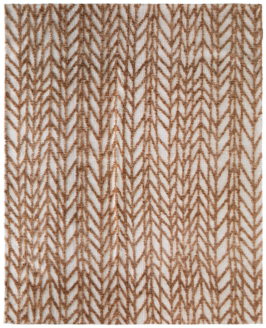 Colton Modern/Bohemian & Eclectic Chevron/Herringbone/Geometric Brown/Tan - Feizy Rug