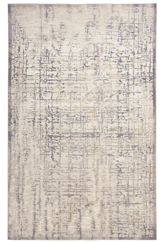 Waldor Modern/Industrial Ivory/Gray Accent Rug  Feizy Rugs Small Parcel,Feizy Rugs,Waldor,Ivory/Gray,1'8" x 2'10",Accent Rug,Polypropylene/Polyester,Modern/Industrial,Turkey