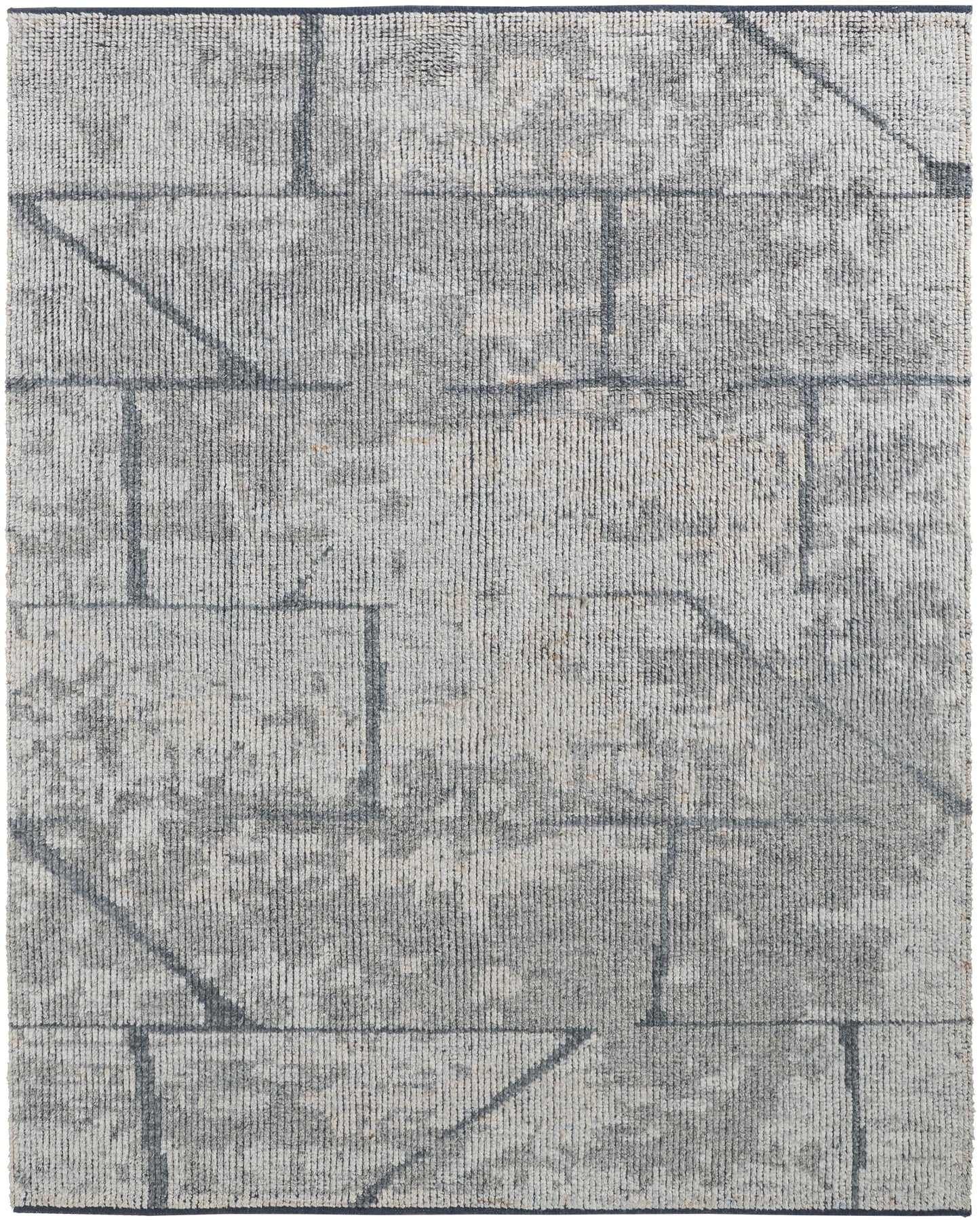 Alford Modern/Industrial Abstract/Distressed Gray/Silver - Feizy Rug
