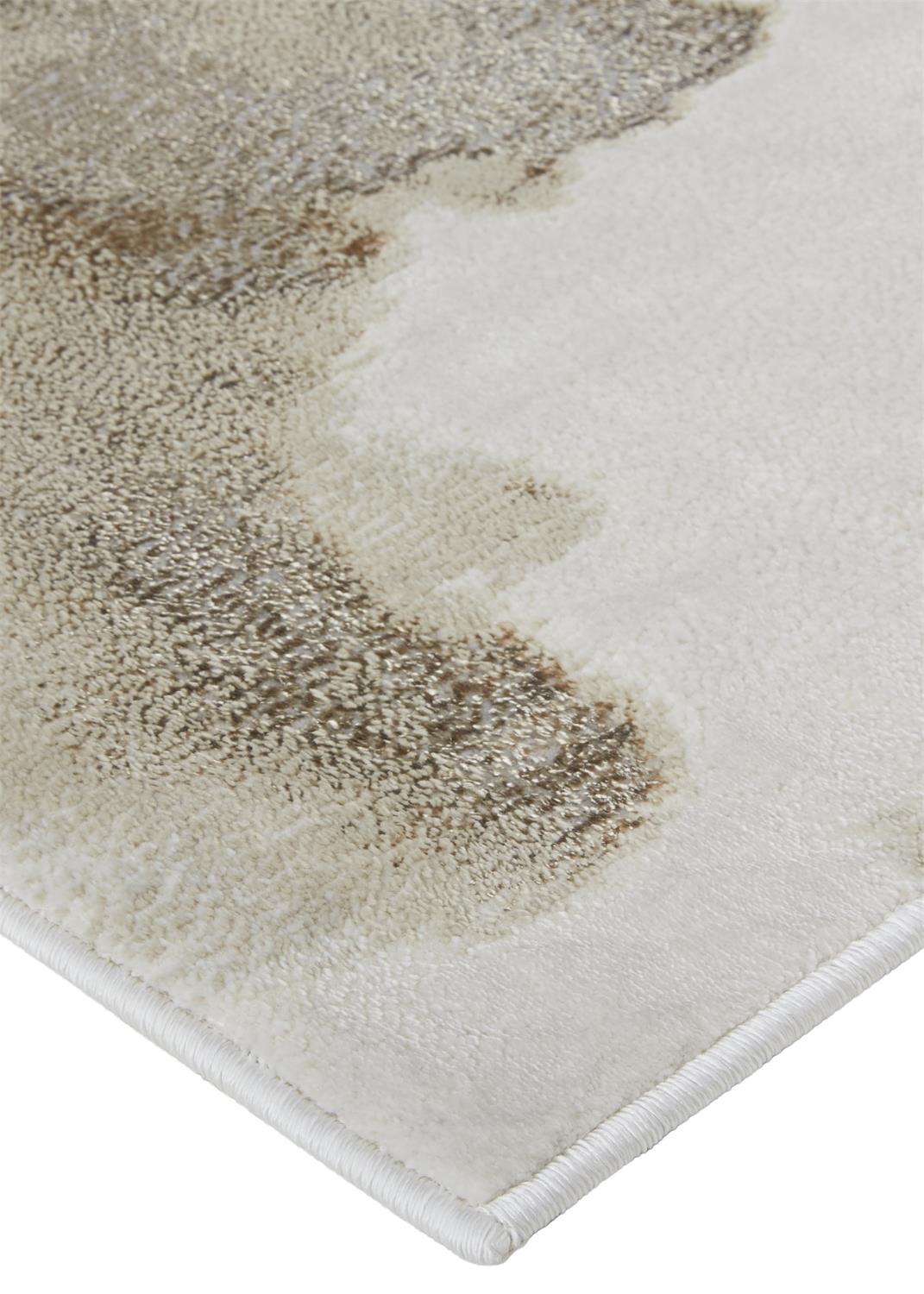 Aura Modern/Casual/Global Ivory/Tan/Gray Accent Rug