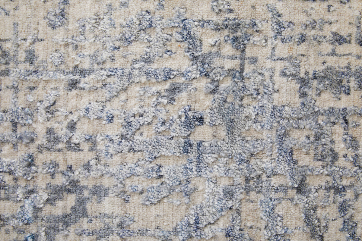 Eastfield Modern/Casual Abstract/Distressed Blue/Ivory/Gray 69AI - Feizy Rug