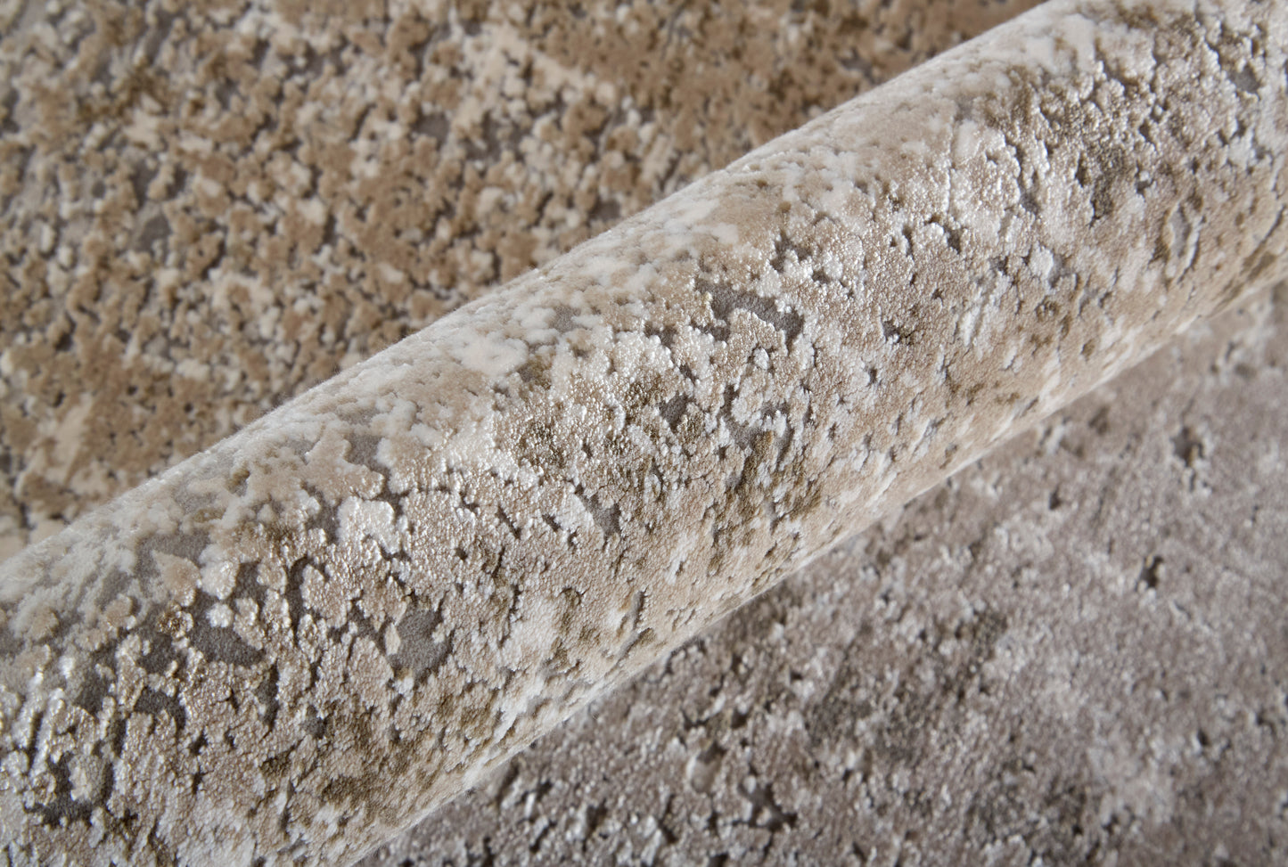 Cadiz Modern/Casual Tan/Ivory/Gray Accent Rug