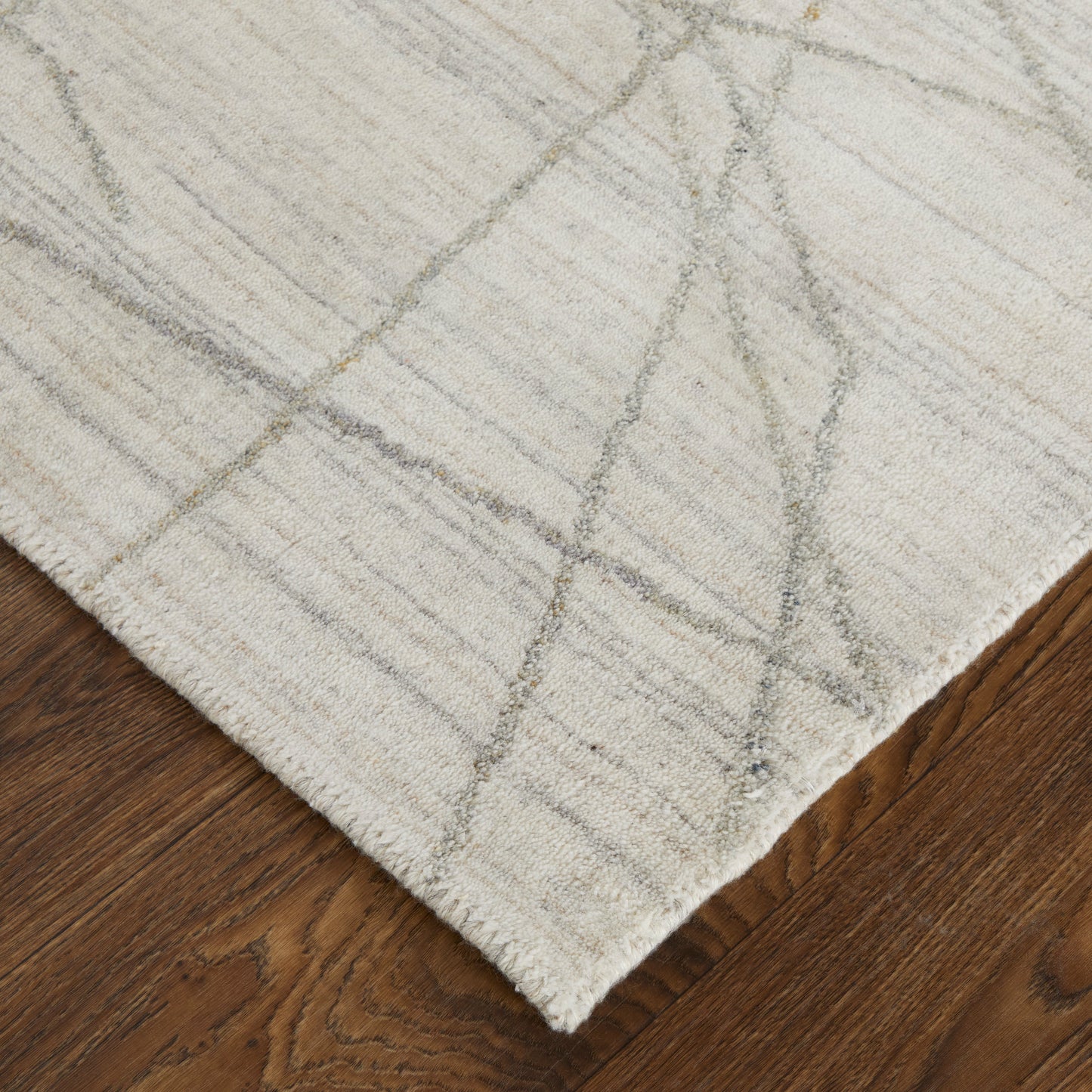 Whitton Modern/Casual/Industrial Ivory/Gray Accent Rug