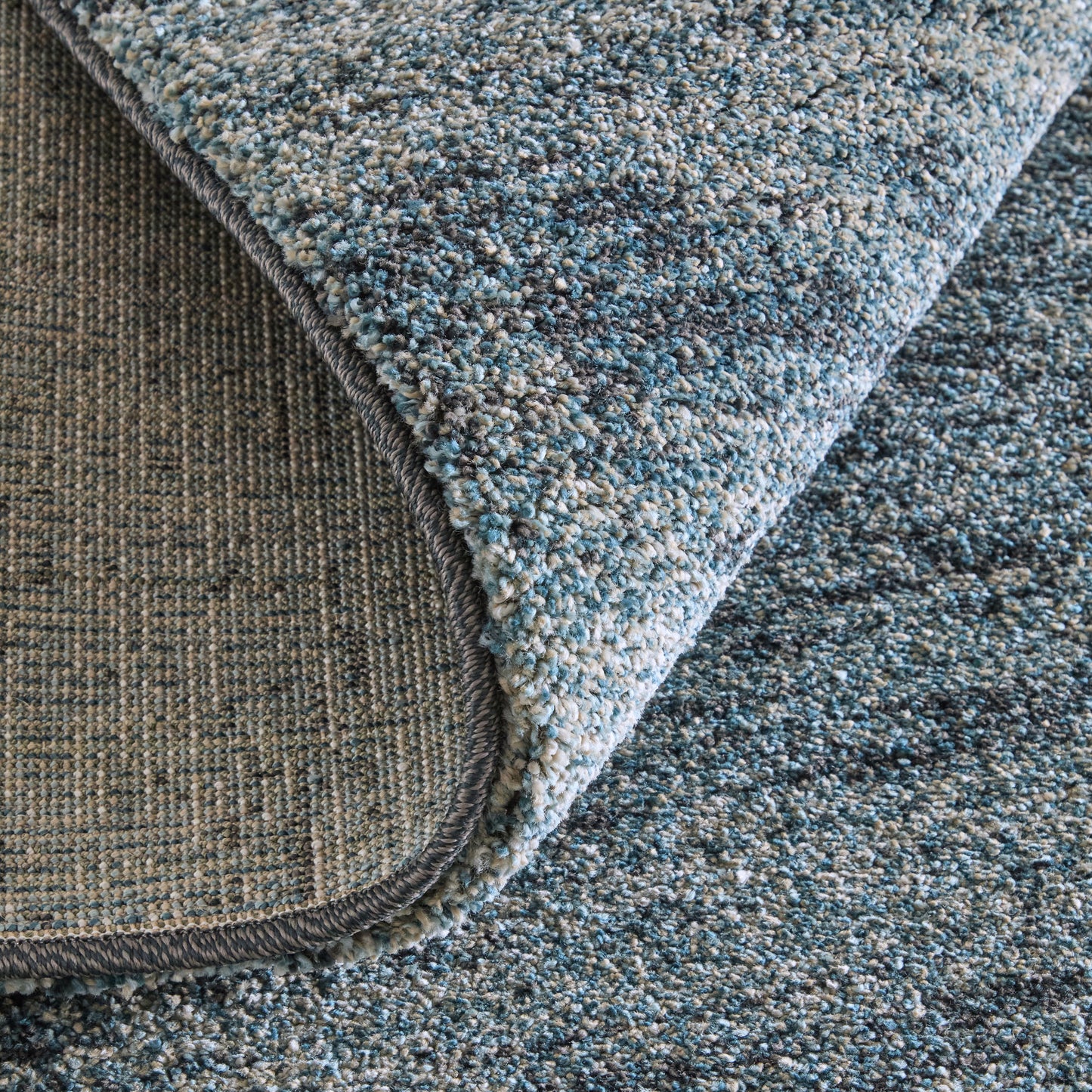 Jameson Modern/Bohemian & Eclectic Distressed/Abstract Gray/Black/Blue - Feizy Rug