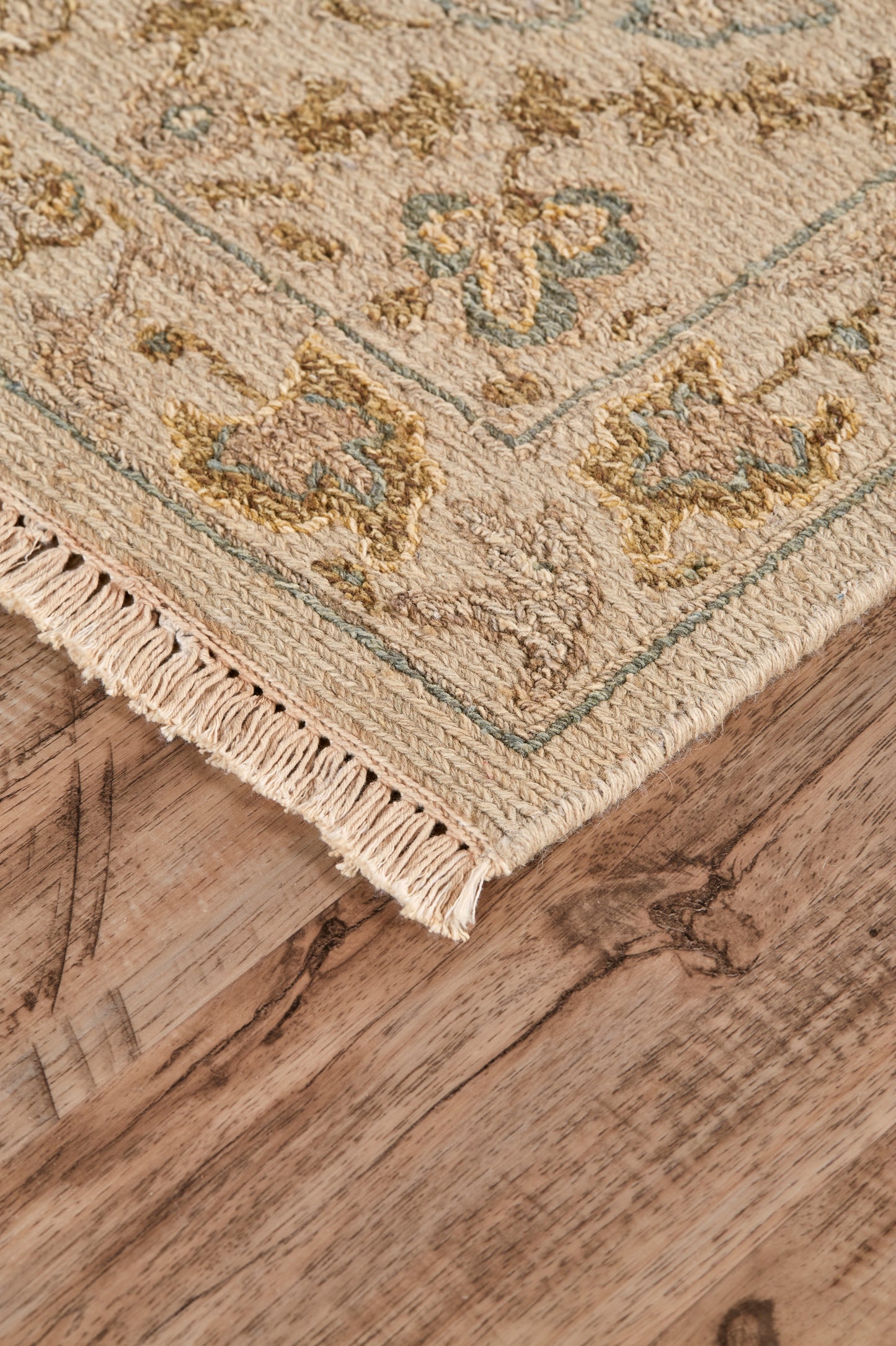 Amherst Traditional/Classic Bordered/Floral & Botanical Ivory/Yellow/Blue - Feizy Rug