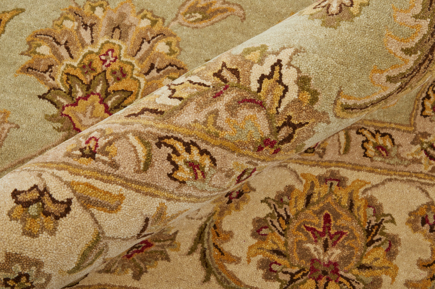 Wagner Traditional/Classic/Vintage Oriental/Persian/Bordered Tan/Brown/Green - Feizy Rug