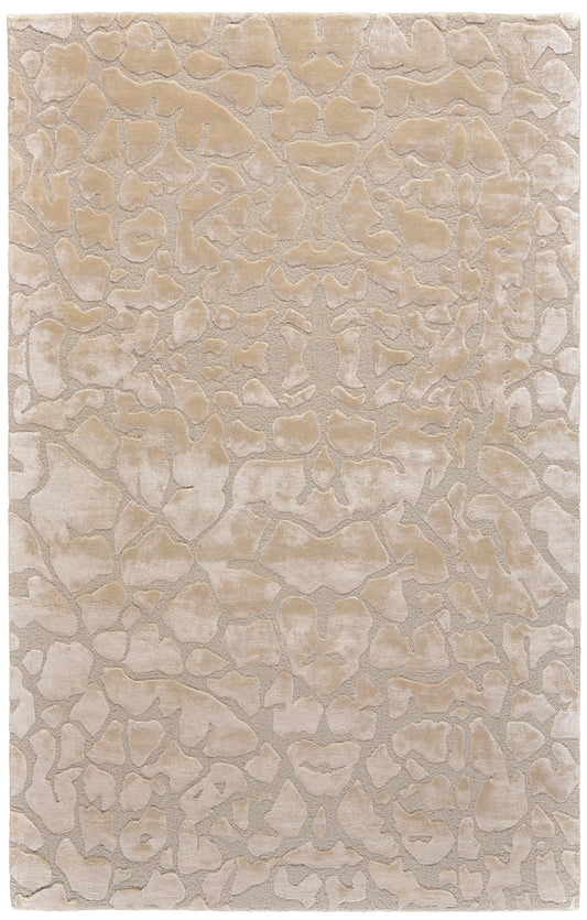 Mali Modern/Luxury & Glam/Industrial Abstract/Watercolor Ivory/Taupe/Tan - Feizy Rug