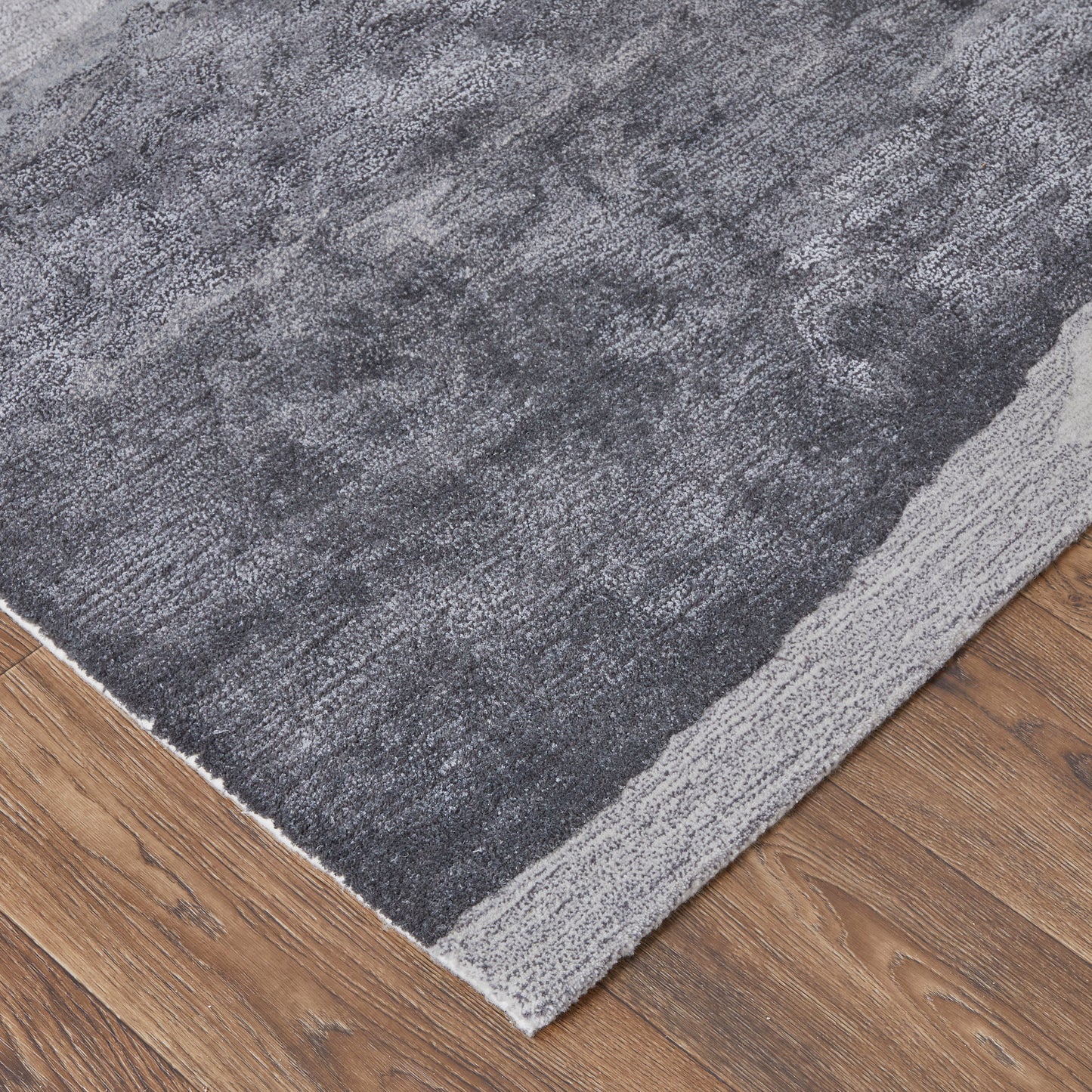 Anya Transitional/Industrial/Casual Abstract/Watercolor Gray/Blue/Ivory - Feizy Rug