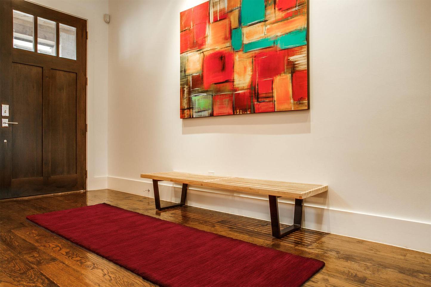 Luna Modern/Casual Solid Red - Feizy Rug