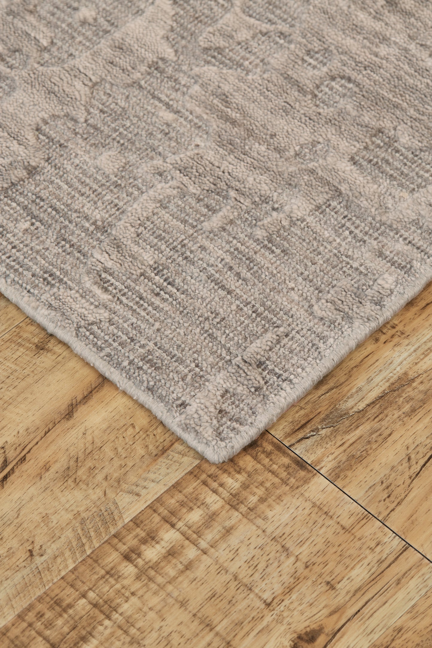 Leilani Modern/Industrial/Luxury & Glam Abstract/Solid Taupe - Feizy Rug