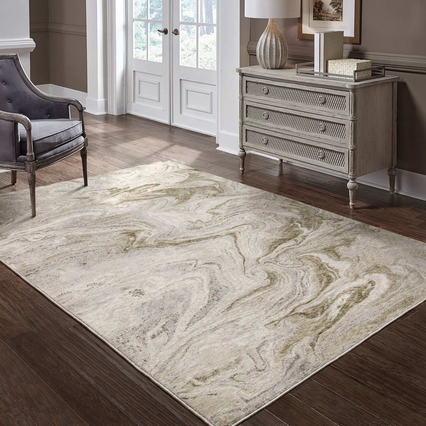 NEBULOUS 530E9 Beige Rug - ORIENTAL WEAVERS