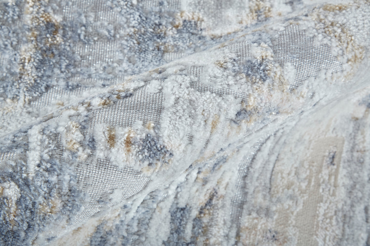 Laina Transitional/Industrial/Casual Ivory/Gray/Blue Accent Rug