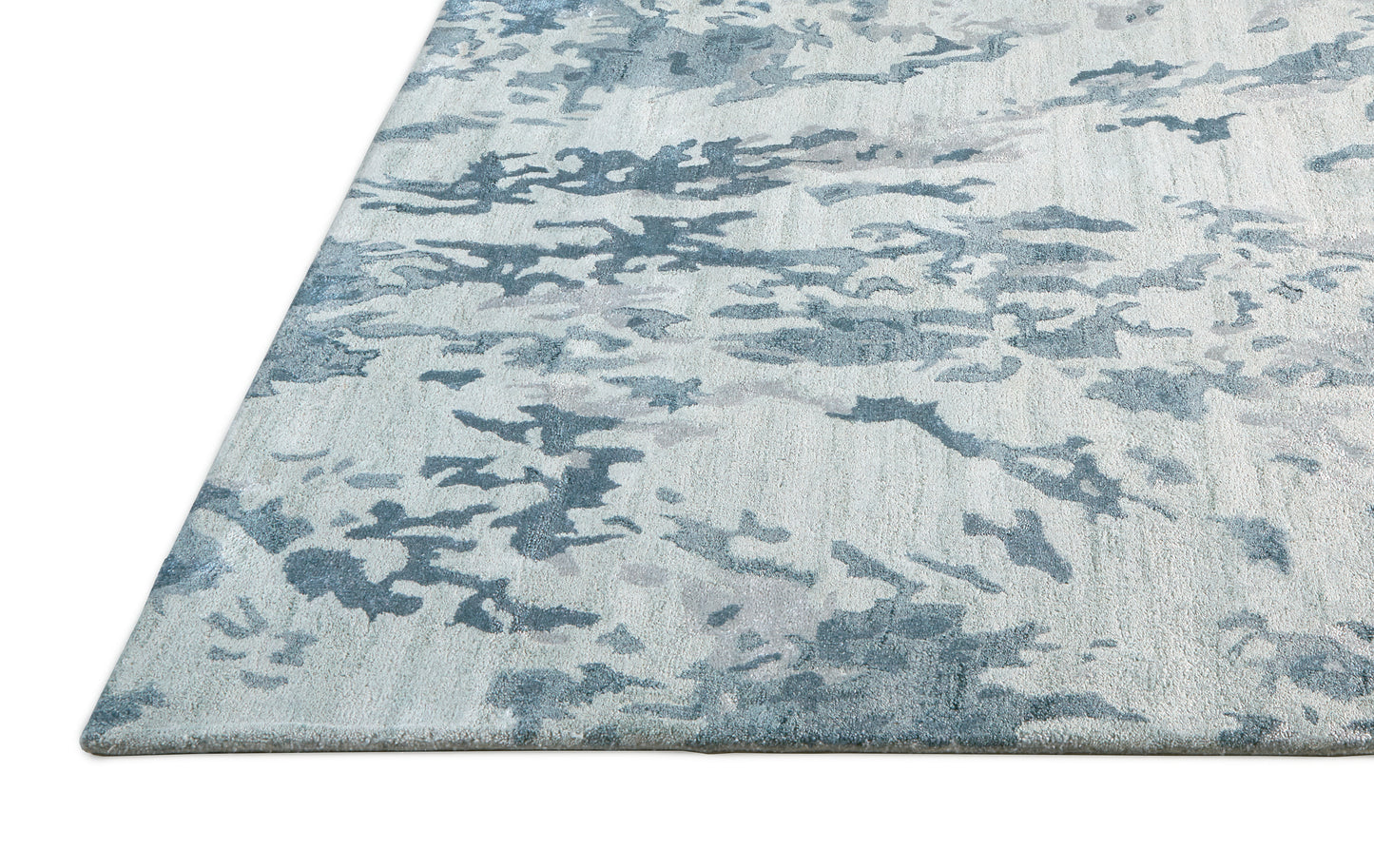 Dryden Transitional/Industrial/Casual Abstract/Watercolor Blue/Green/Silver - Feizy Rug