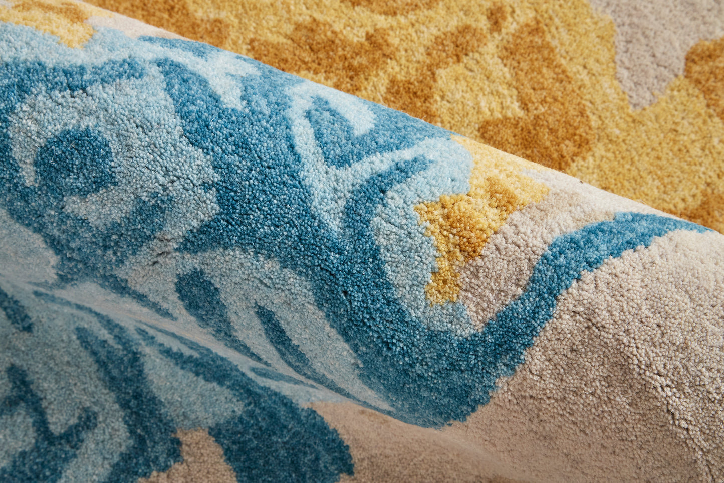 Everley Modern/Casual Abstract/Watercolor Ivory/Yellow/Blue - Feizy Rug