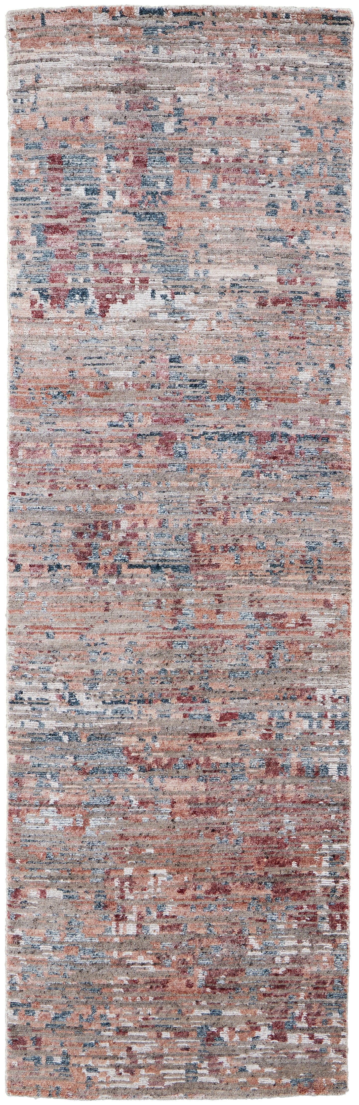 Conroe Modern/Casual/Industrial Abstract/Distressed Red/Blue - Feizy Rug