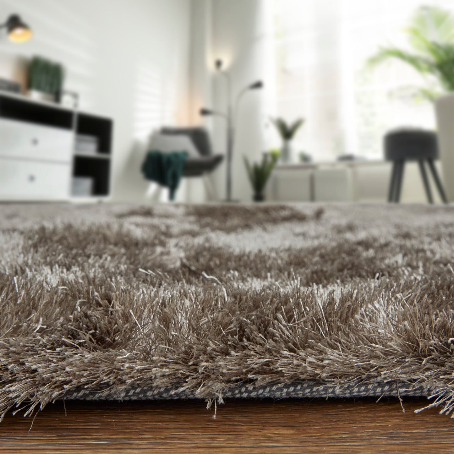 Indochine Modern/Luxury & Glam/Casual Gray/Black Area Rug