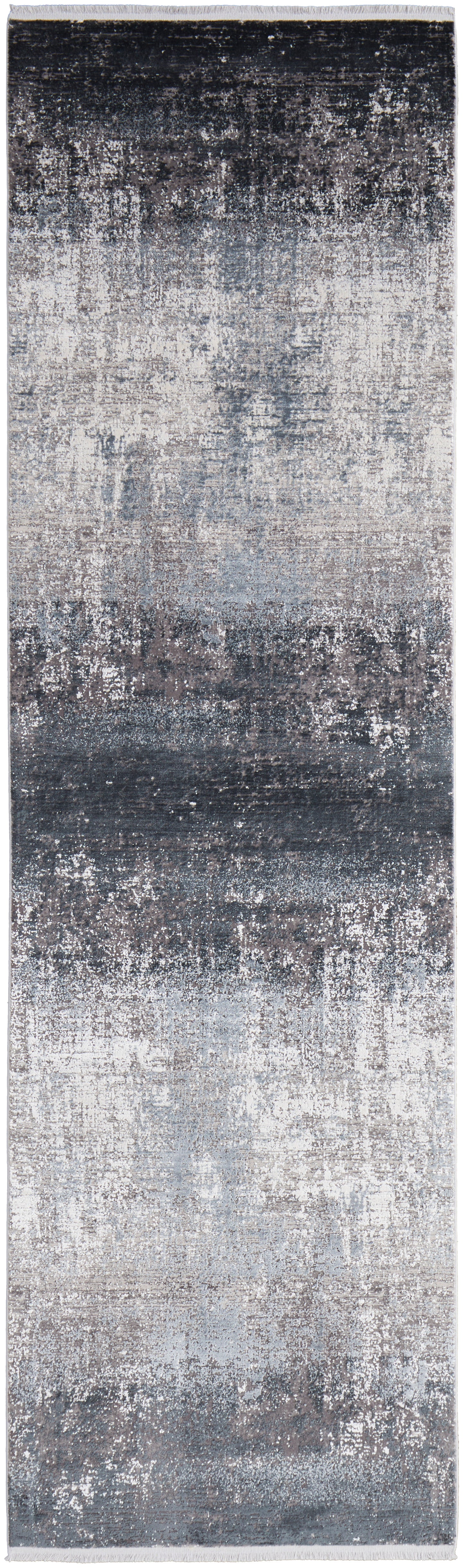 Cadiz Modern/Casual Gray/Black/Silver Runner  Feizy Rugs Small Parcel,Feizy Rugs,Cadiz,Gray/Black/Silver,3'1" x 10',Runner,Viscose/Acrylic,Modern/Casual,Turkey