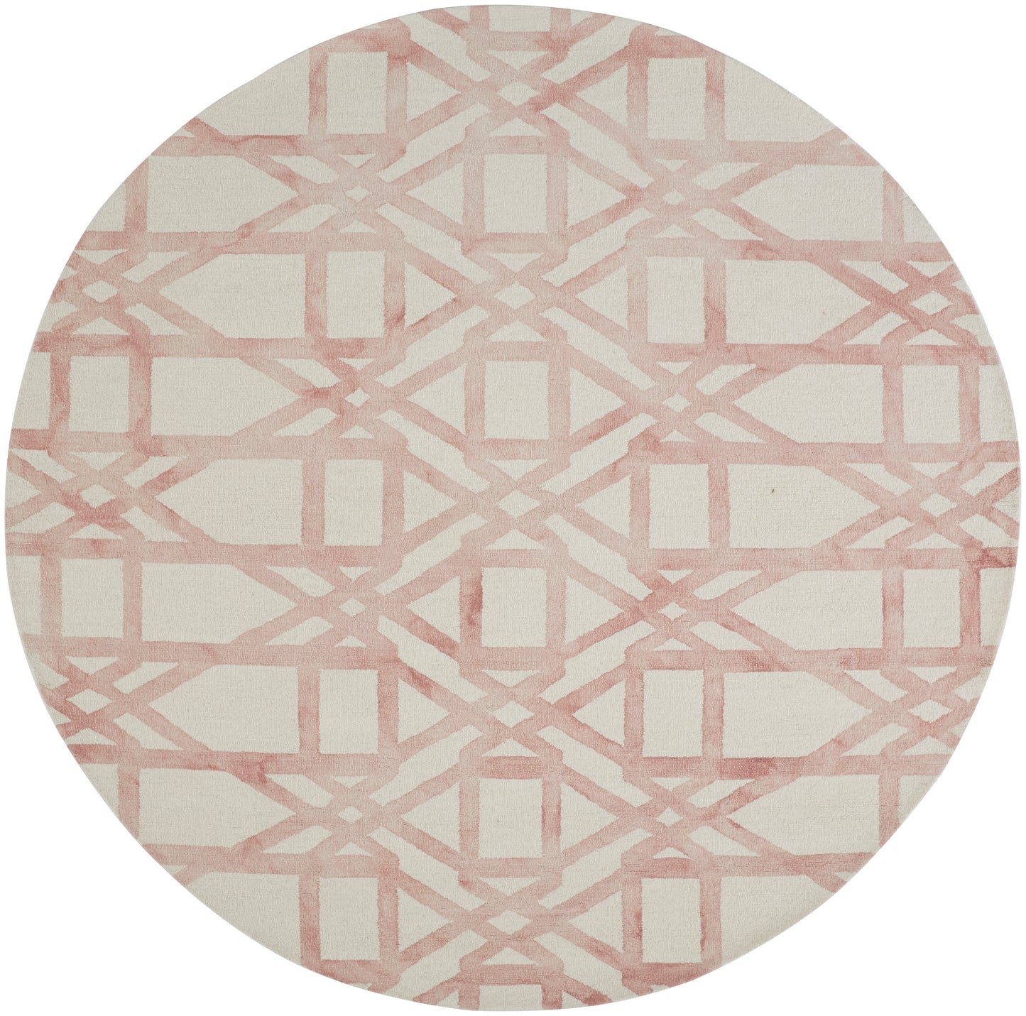 Lorrain Modern/Mid-Century Modern/Luxury & Glam Ivory/Pink/Tan Round Rug  Feizy Rugs LTL,Feizy Rugs,Lorrain,Ivory/Pink/Tan,10' x 10' Round,Round Rug,Wool,Modern/Mid-Century Modern/Luxury & Glam,India