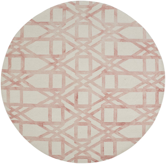 Lorrain Modern/Mid-Century Modern/Luxury & Glam Ivory/Pink/Tan Round Rug  Feizy Rugs LTL,Feizy Rugs,Lorrain,Ivory/Pink/Tan,10' x 10' Round,Round Rug,Wool,Modern/Mid-Century Modern/Luxury & Glam,India