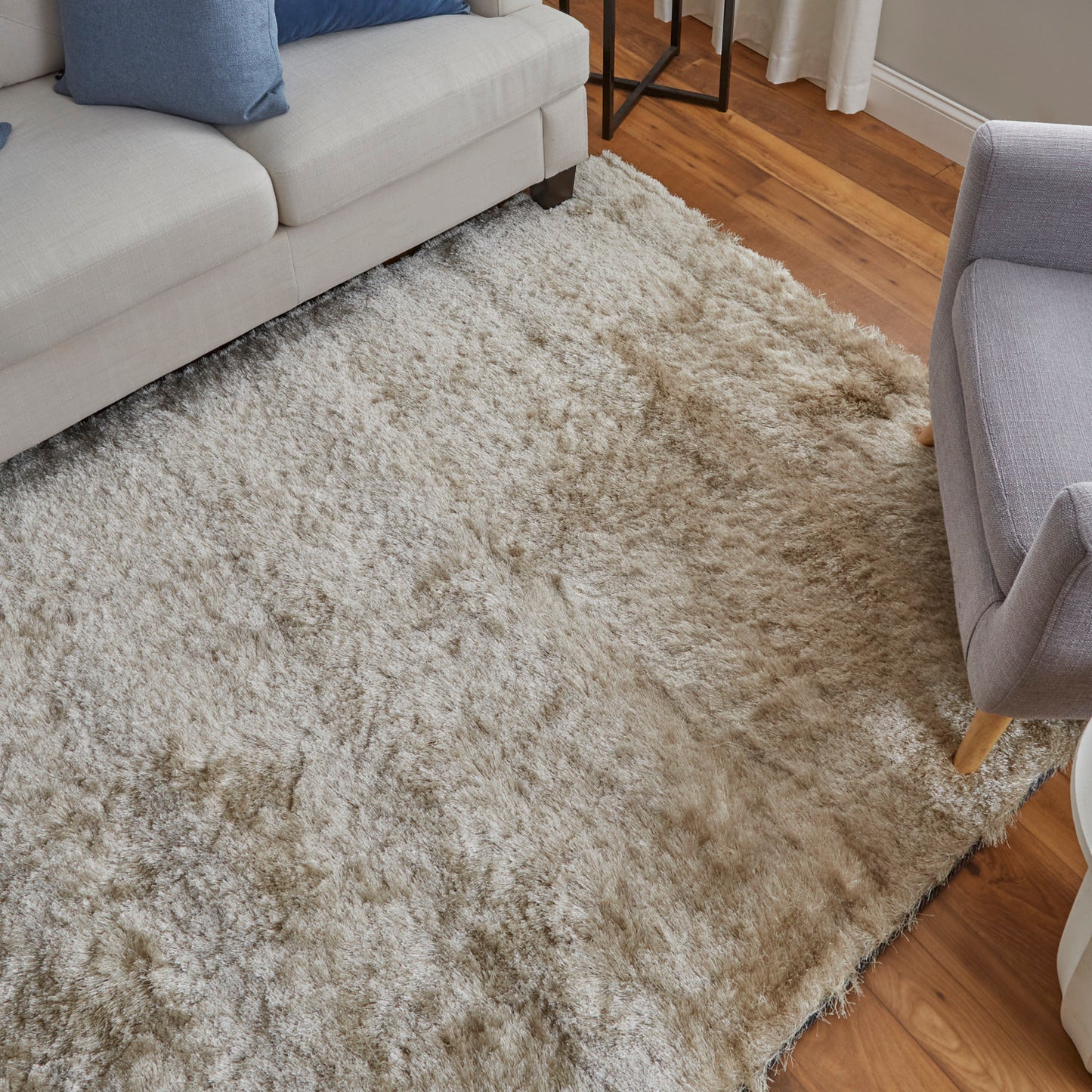 Indochine Modern/Luxury & Glam/Casual Solid Tan/Taupe - Feizy Rug