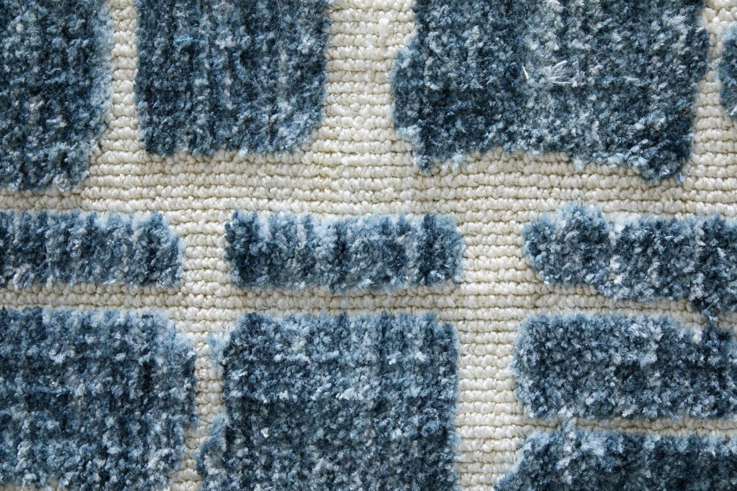 Colton Modern/Bohemian & Eclectic/Industrial Abstract/Geometric/Stripes Blue/Ivory - Feizy Rug