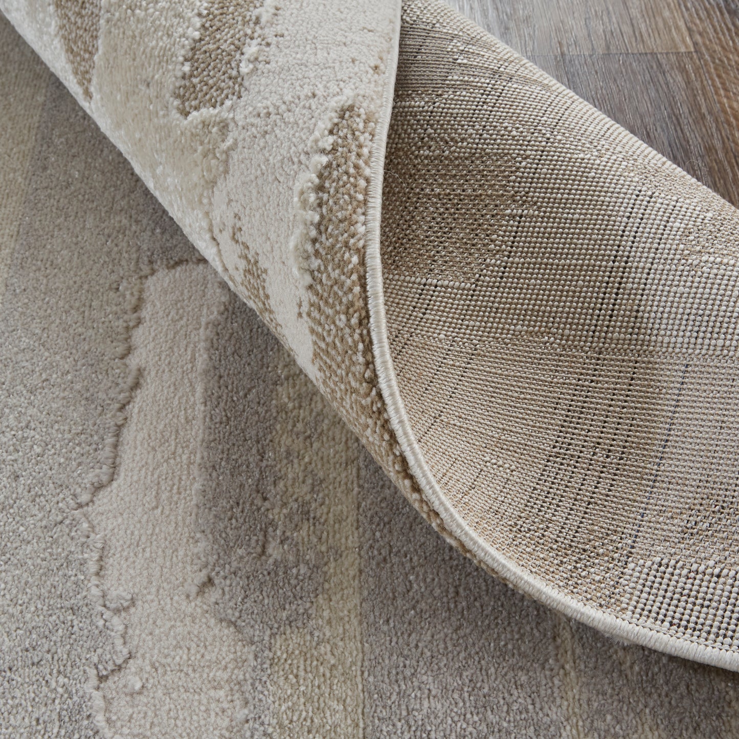 Vancouver Modern/Industrial Ivory/Tan/Brown Area Rug