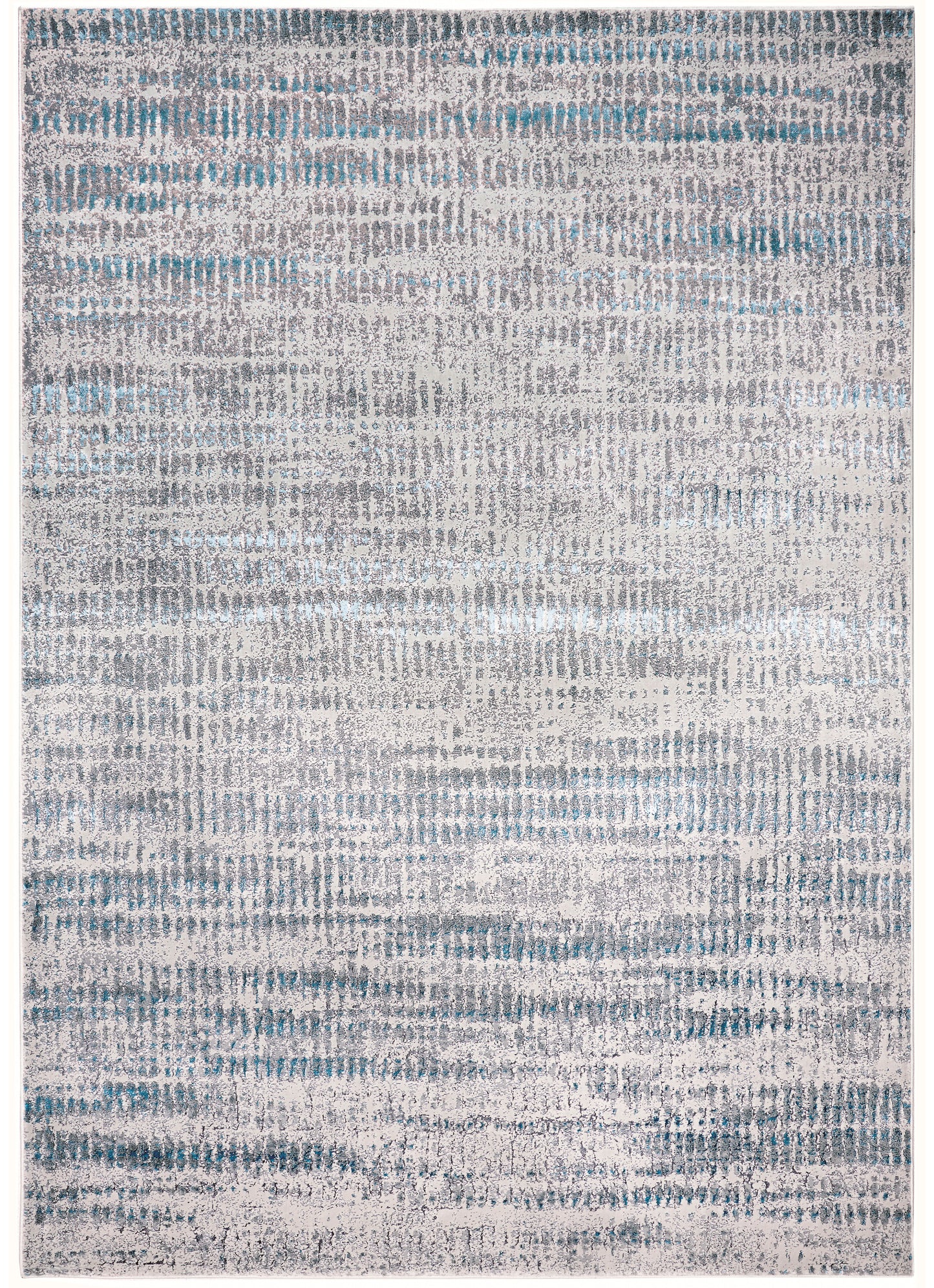 Azure Modern/Casual/Industrial Blue/Gray/Ivory Area Rug