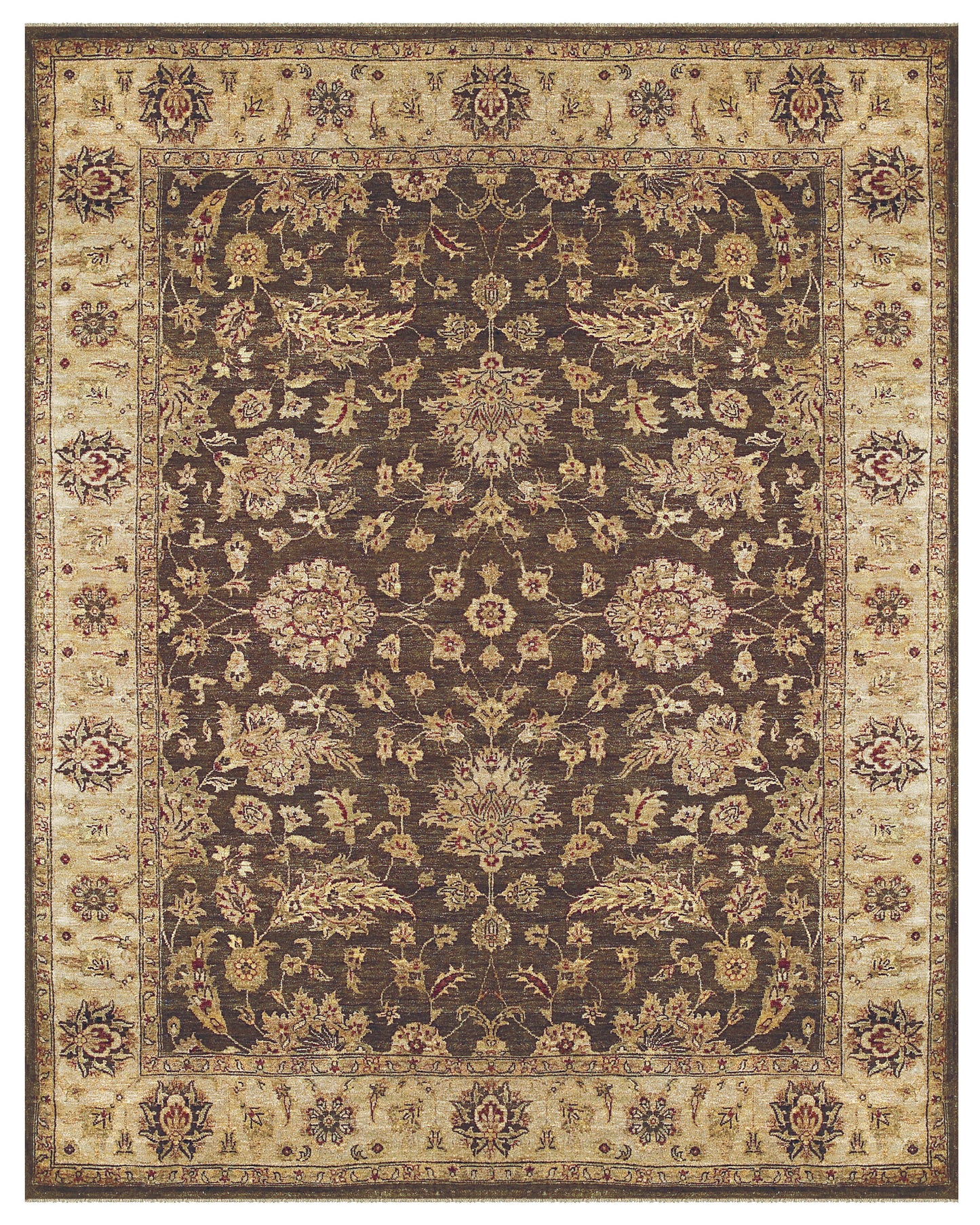 Drake Traditional/Classic/Vintage Persian/Oriental Brown/Gold/Tan - Feizy Rug