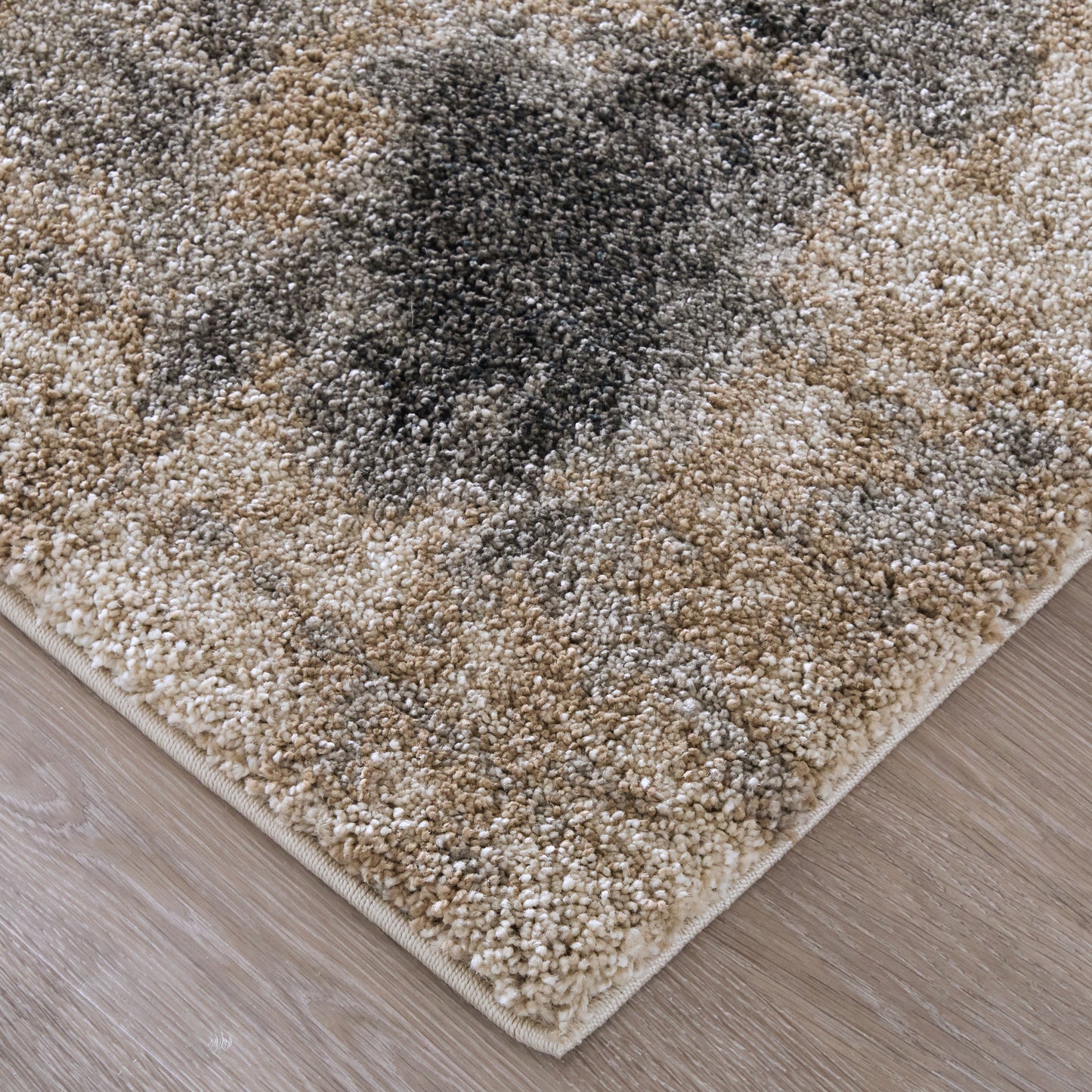 Richmond Modern/Industrial Abstract/Distressed Tan/Gray - Feizy Rug