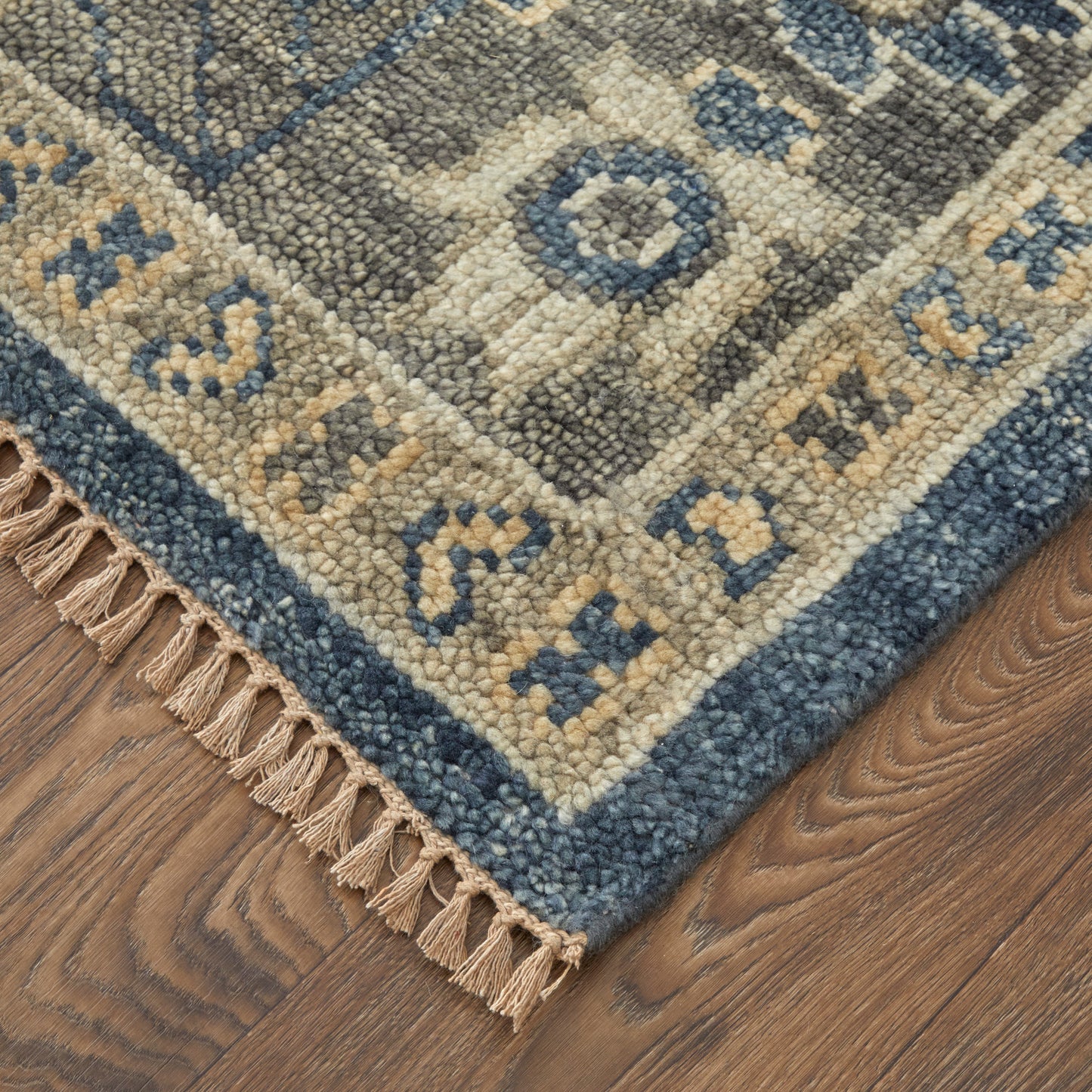 Fillmore Traditional/Classic Floral & Botanical/Bordered Blue/Gray - Feizy Rug