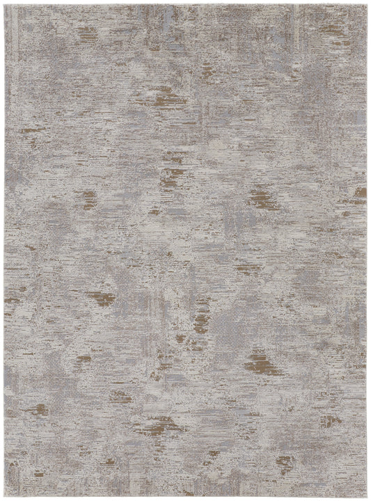 Vancouver Modern/Industrial Ivory/Gray/Tan Accent Rug