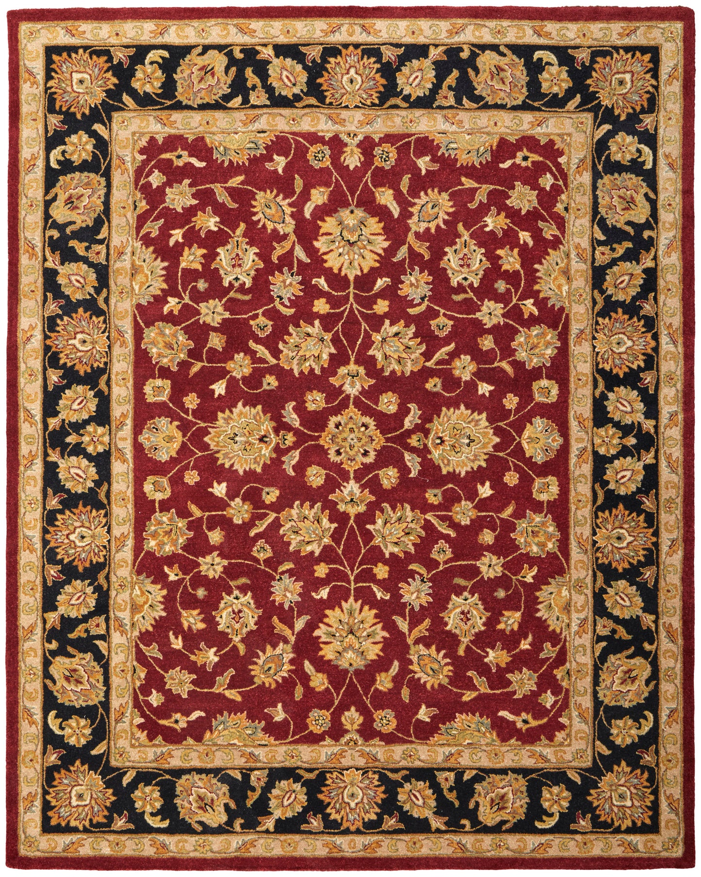 Wagner Traditional/Classic/Vintage Oriental/Persian/Bordered Red/Black/Gold - Feizy Rug
