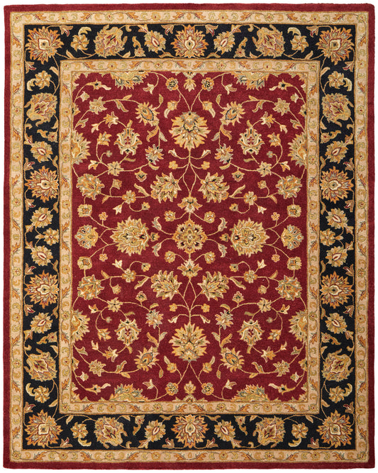 Wagner Traditional/Classic/Vintage Oriental/Persian/Bordered Red/Black/Gold - Feizy Rug