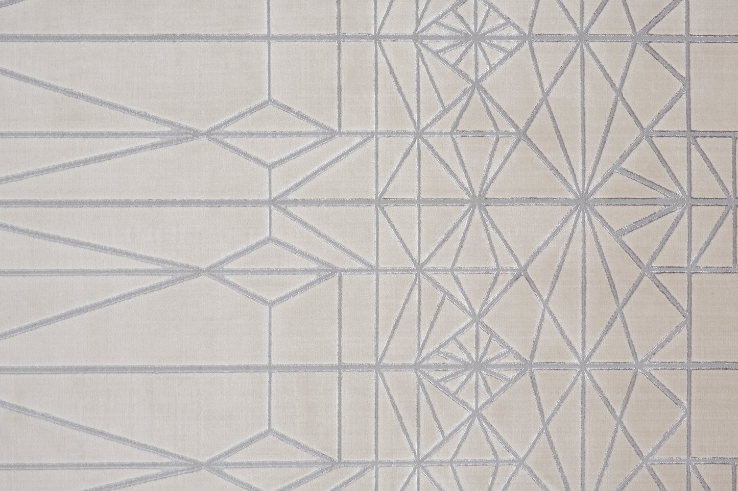 Micah Modern/Mid-Century Modern Geometric White/Silver/Gray - Feizy Rug