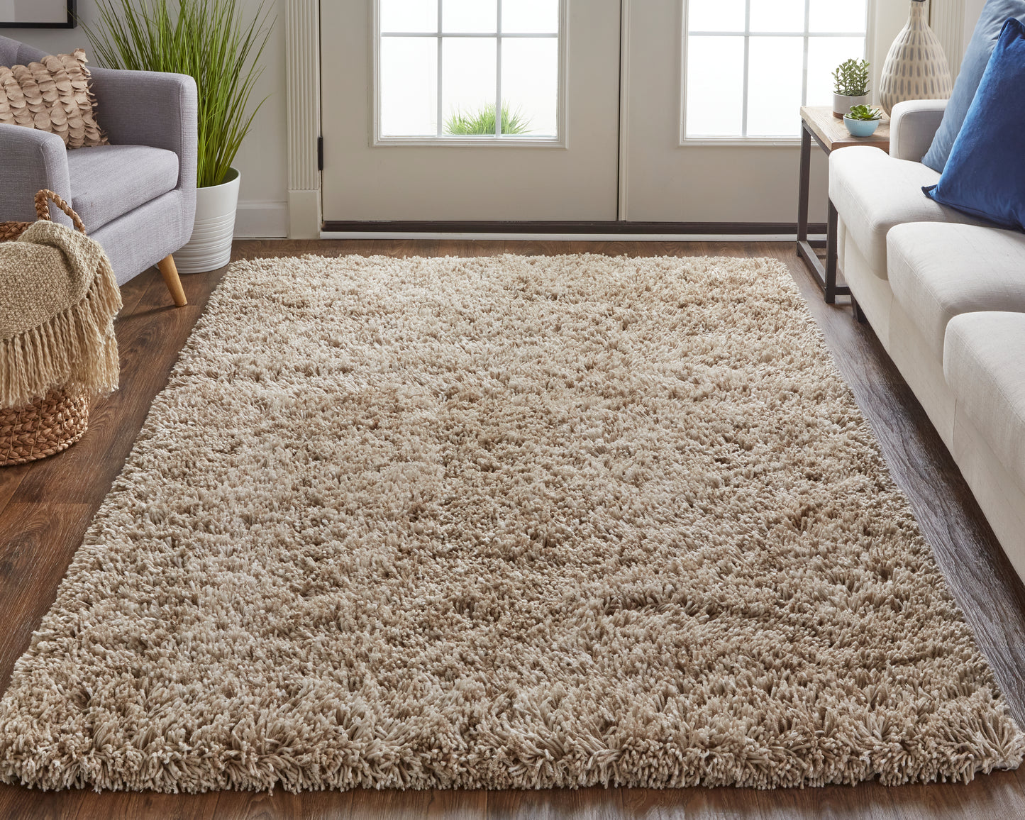 Stoneleigh Modern/Luxury & Glam/Casual Tan/Ivory Area Rug