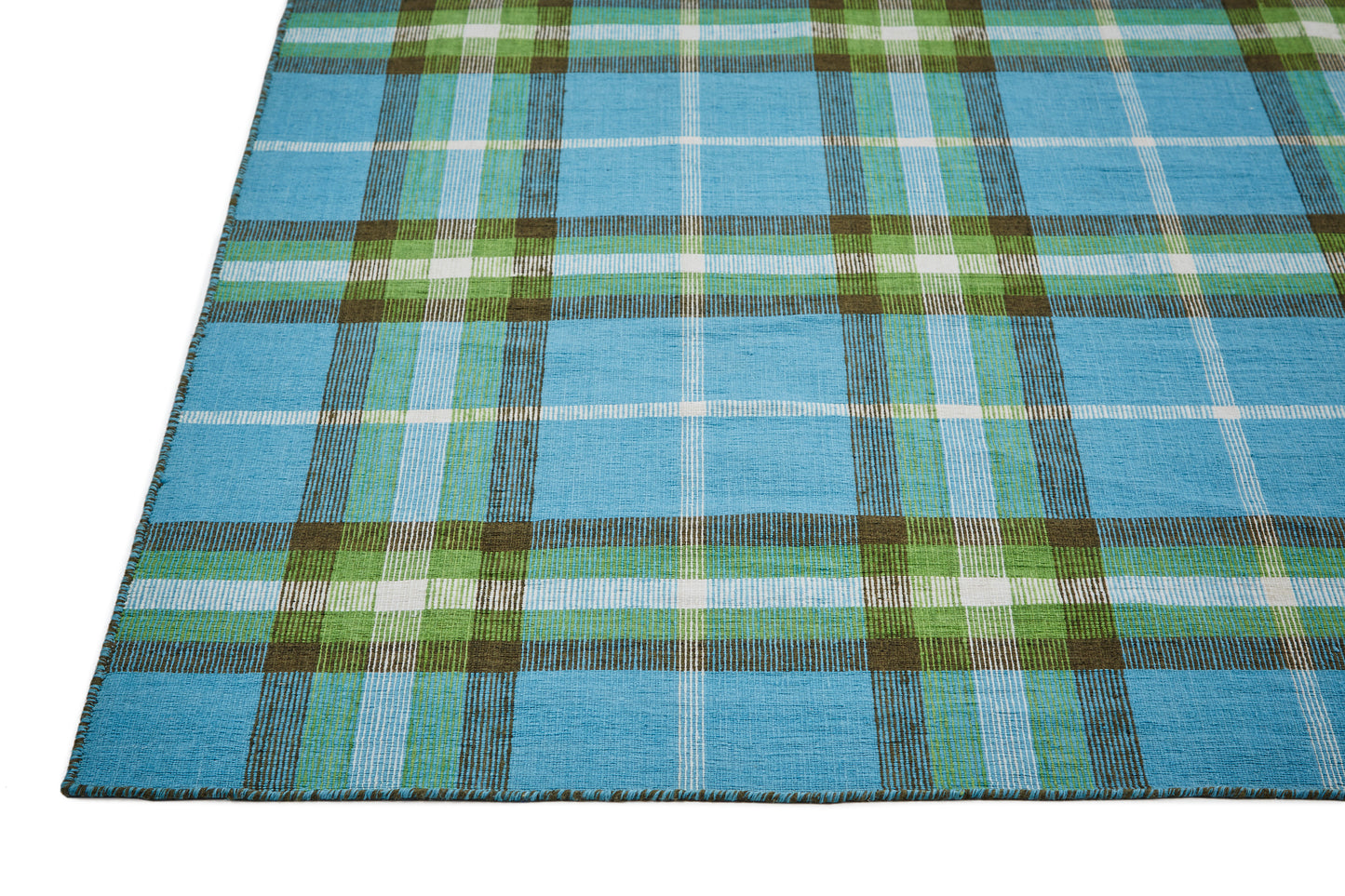 Crosby Transitional/Rustic Plaid Blue/Green/Black - Feizy Rug