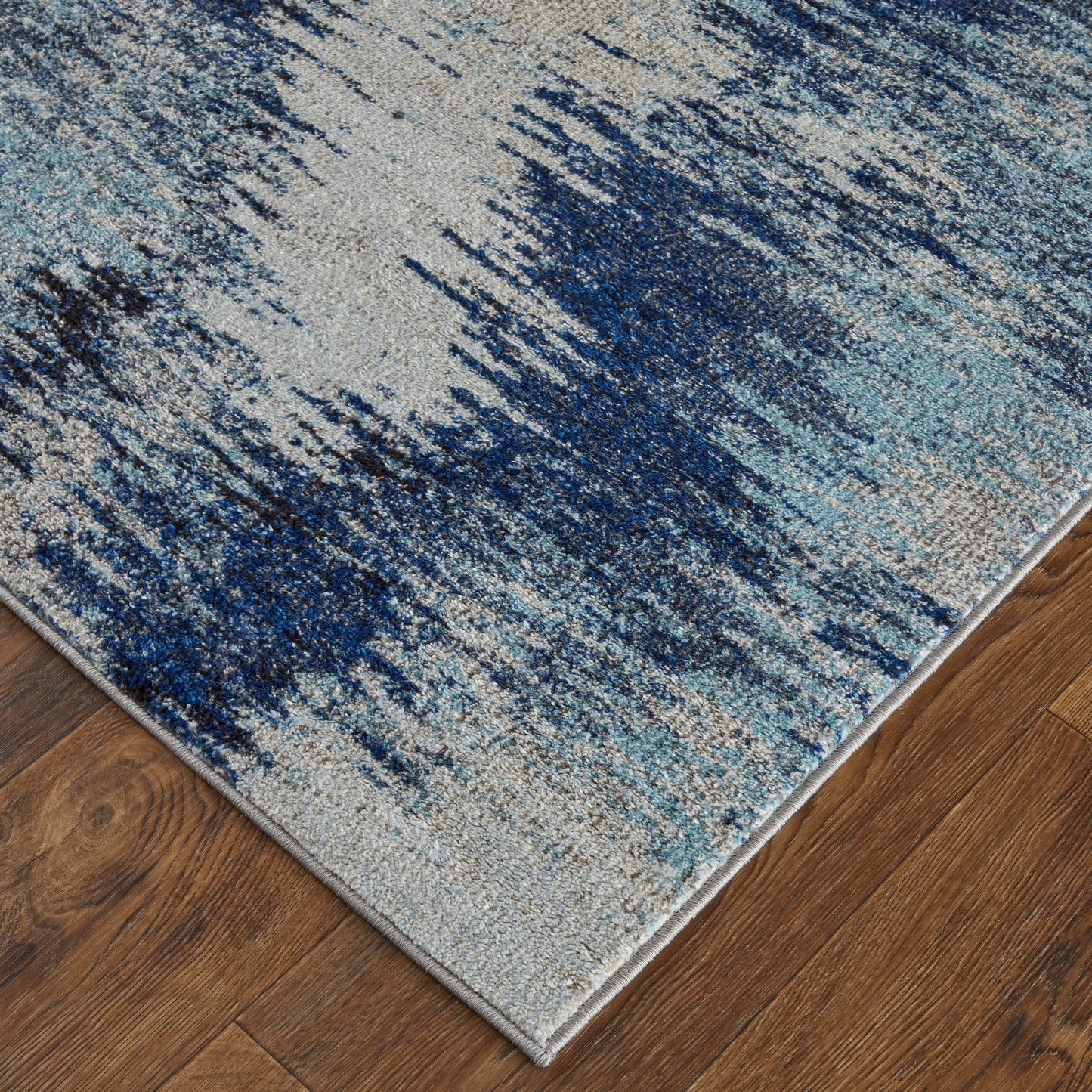 Edgemont Modern/Casual Abstract/Watercolor Blue/Ivory - Feizy Rug