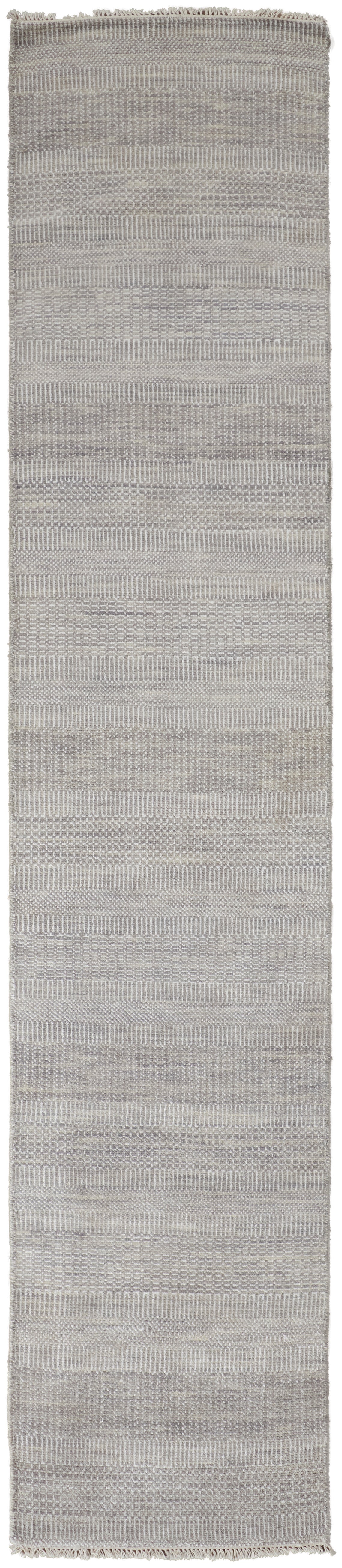 Janson Transitional/Casual/Nautical & Coastal Stripes/Solid Silver - Feizy Rug