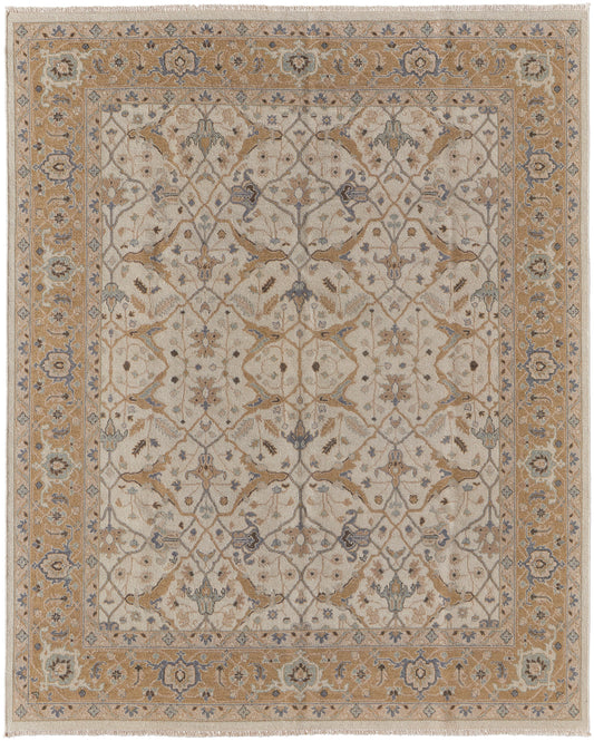 Corbitt Traditional/Classic Ivory/Gold Area Rug
