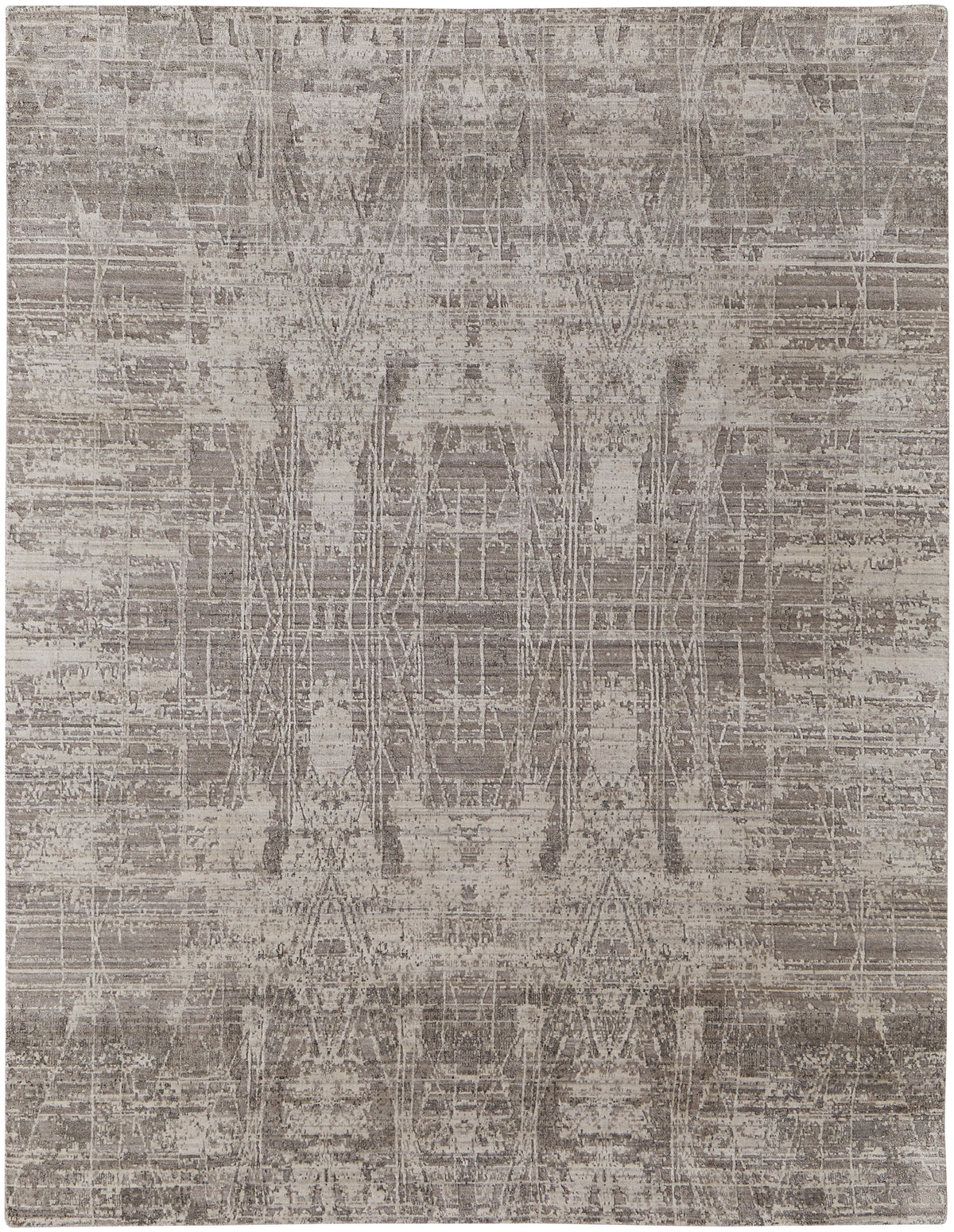 Eastfield Modern/Casual Abstract/Distressed Gray/Ivory 69A5 - Feizy Rug