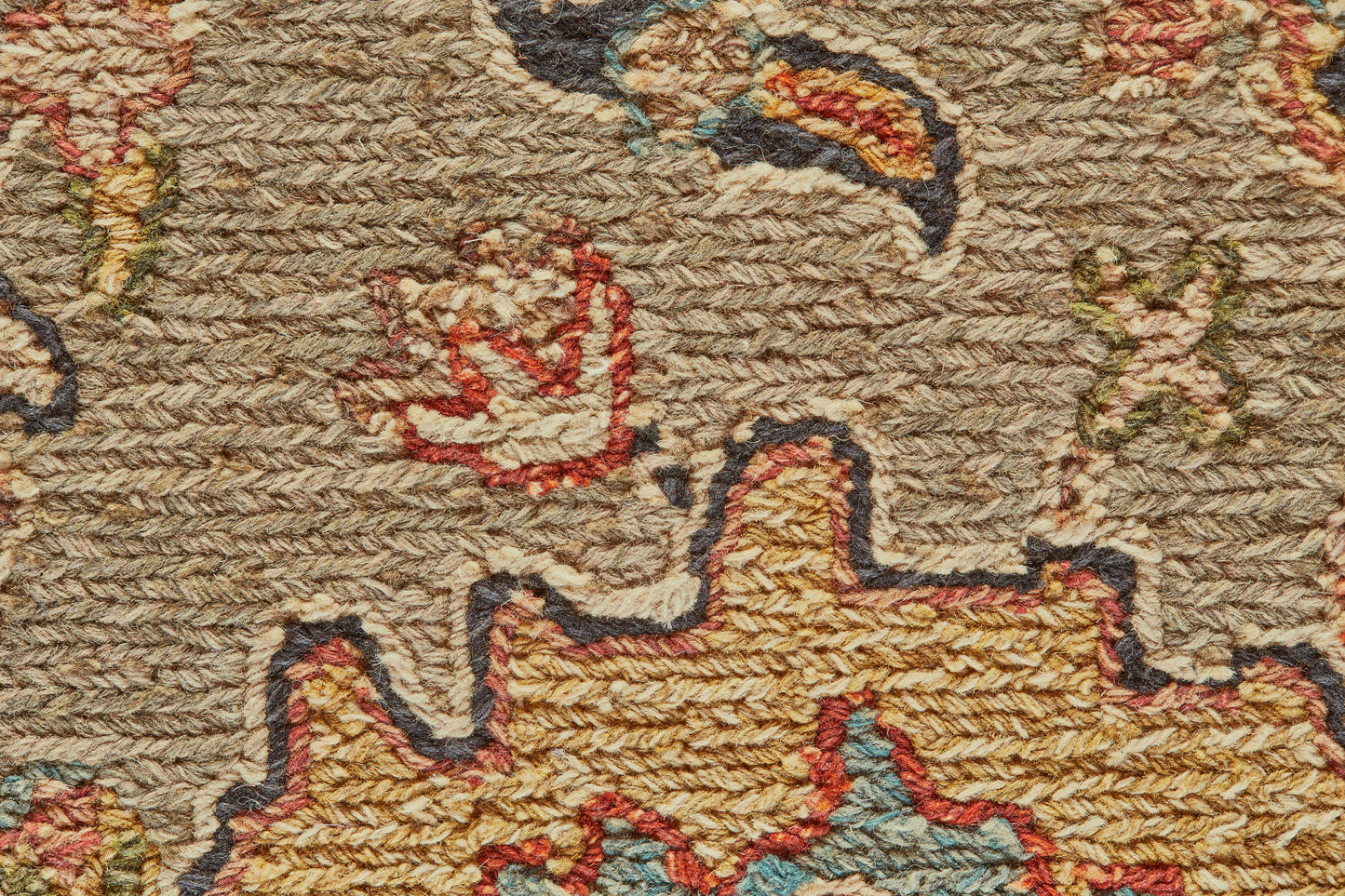 Amherst Traditional/Classic Persian Taupe/Gold/Red - Feizy Rug
