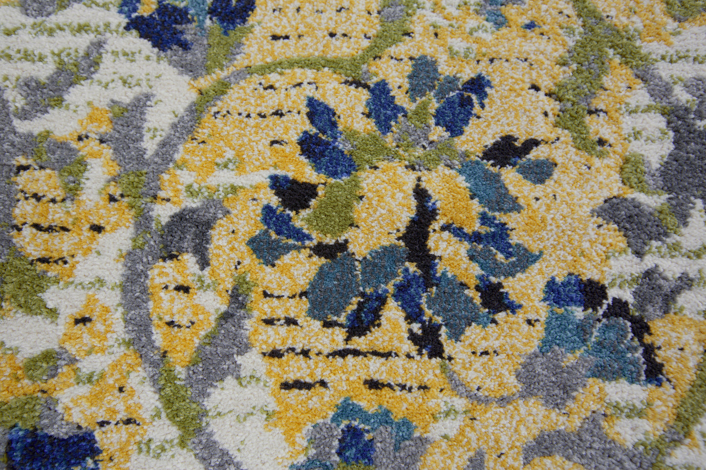 Brixton Modern/Cottage/Craftsman Scroll/Floral & Botanical Ivory/Gold/Green - Feizy Rug